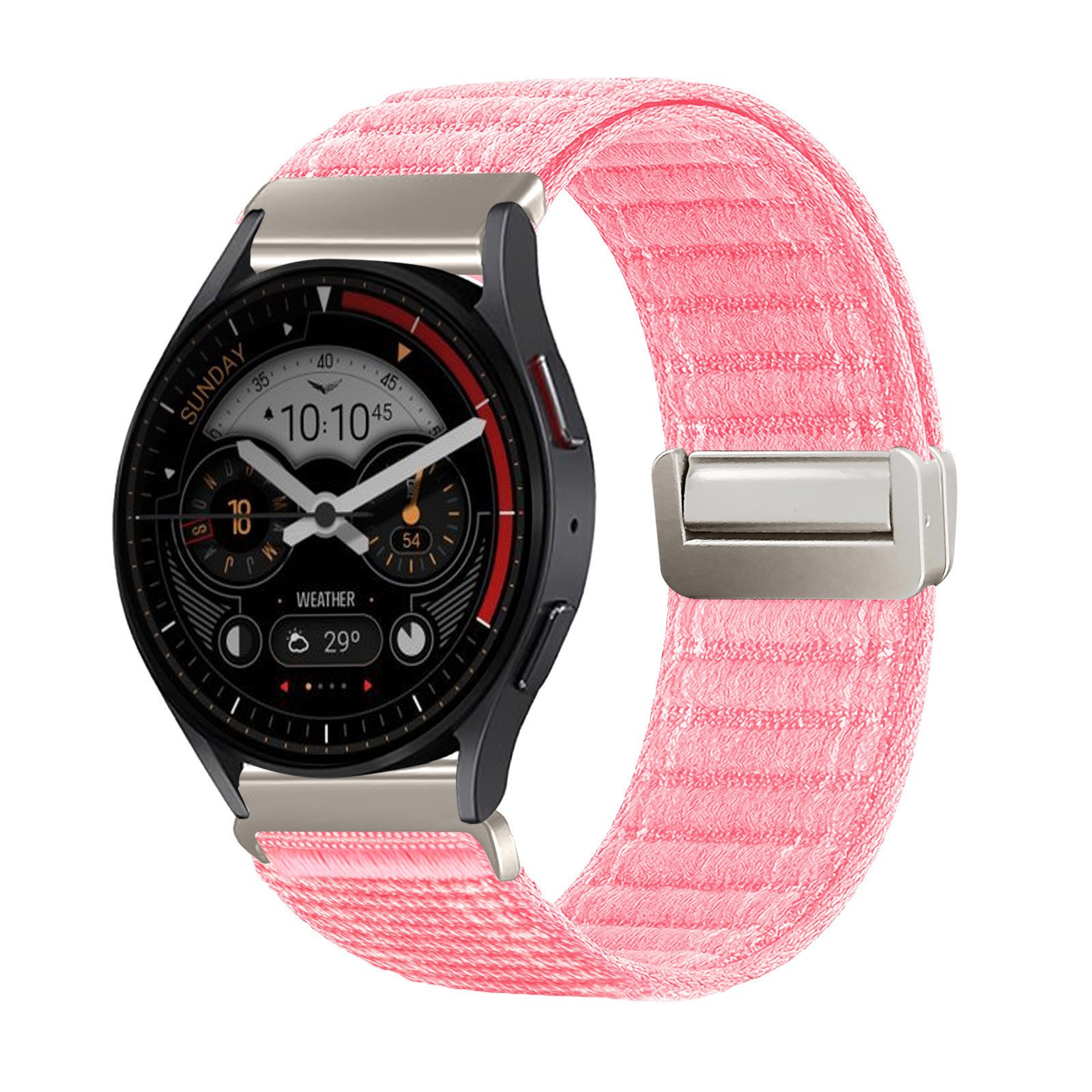 Tec-Expert Smartwatch-Armband für Samsung Galaxy Watch3 41 mm Armband Ersatz Wechsel Band, Nylon Textil mit Magnetverschluss, stufenlos Verstellbar atmungsaktiv