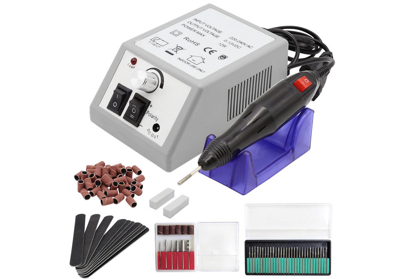 Clanmacy Maniküre-Pediküre-Set Elektrische Nagelfräser Nagelfeile Fußpflegegerät Maniküre 20000U/min, Nagelmaschine, Für Acrylarbeiten geeignet