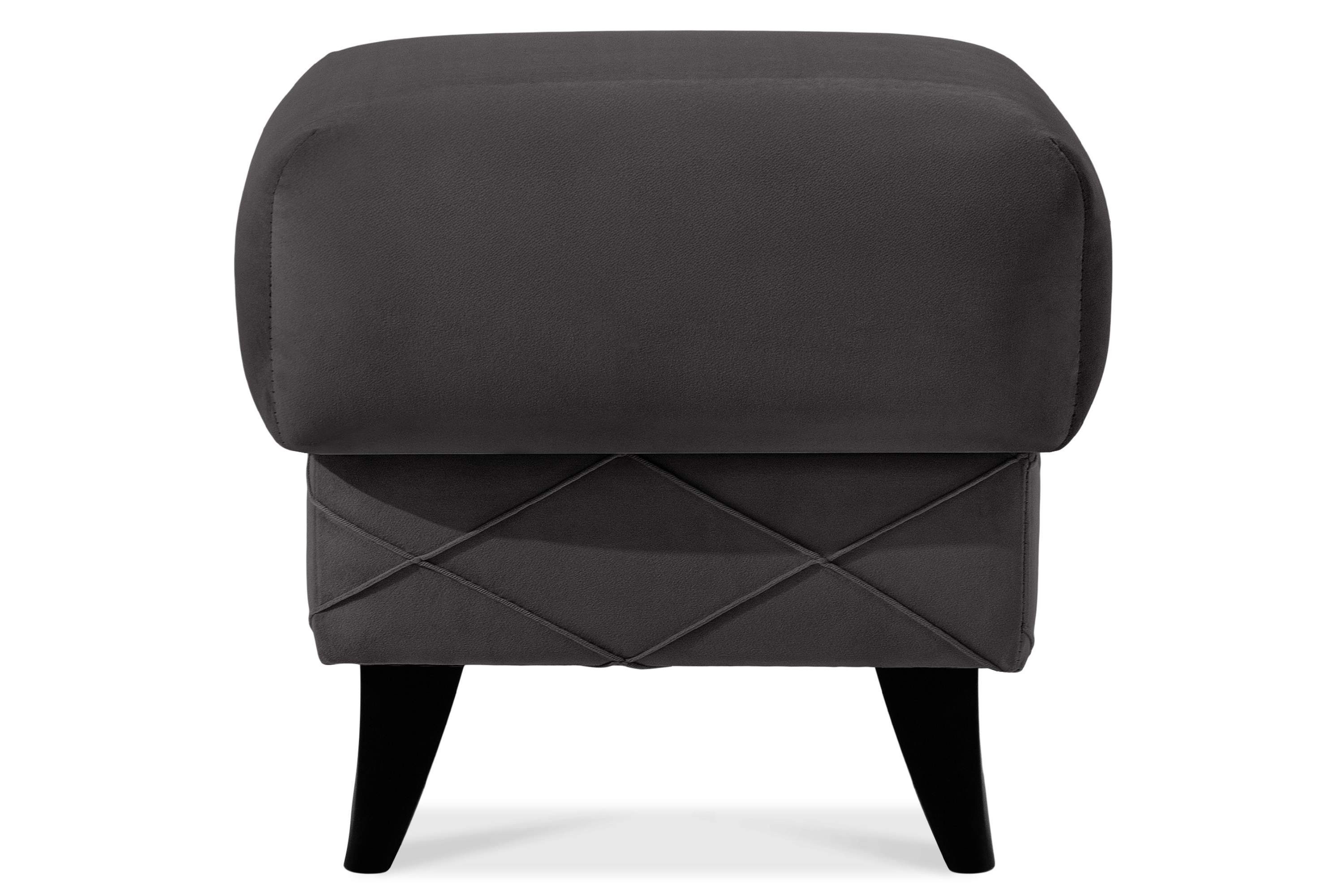 KONSIMO® Fußhocker Sitzhocker mit Stauraum GUSTAVO, hergestellt in der EU, handgefertigt, eleganten Nähten, Polsterhocker, Elegant