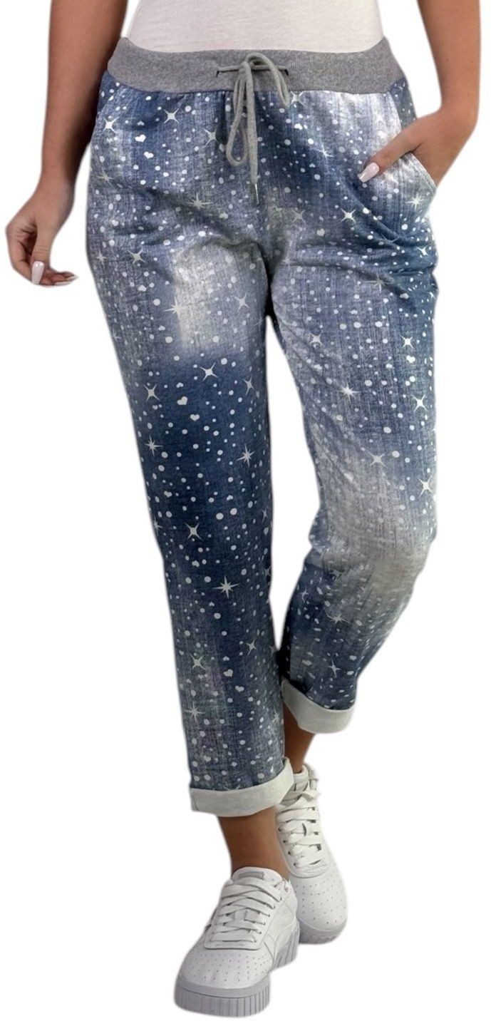 Mississhop Chinohose Damen Hose Blumen Jogginghose günstig online kaufen