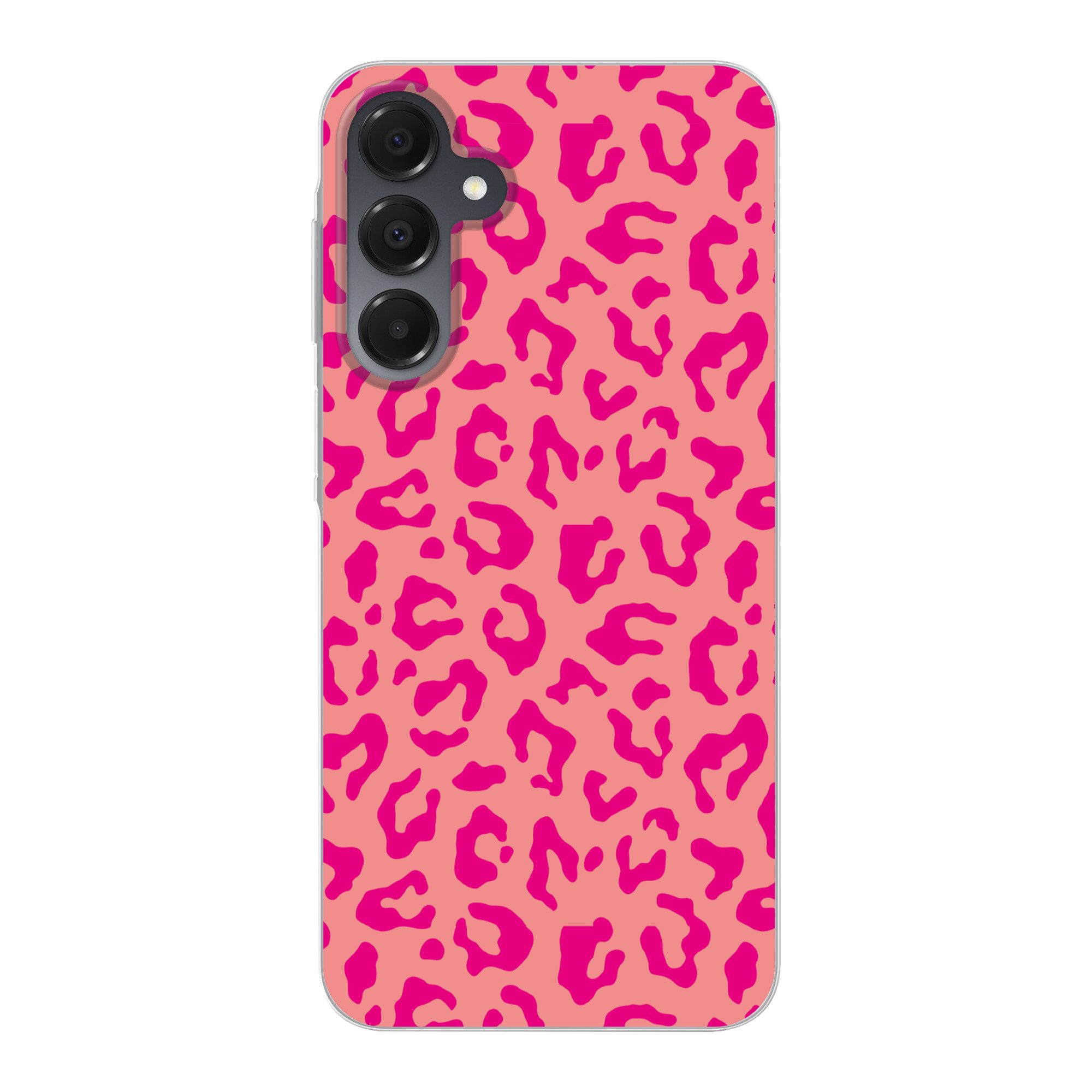 MuchoWow Handyhülle für Samsung Galaxy A16 5G Pantherdruck - Rosa - Tierdruck - Minimalist, Phone Case, Silikon, Schutzhülle Dünn