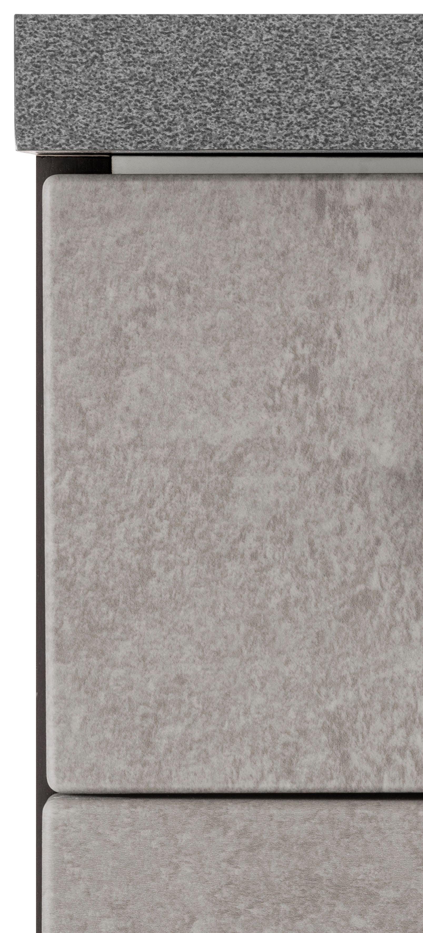 Stauraum cm 3 2 150 2 grafit große MÖBEL Schubkästen, Unterschrank für Türen, | Auszüge Tulsa betonfarben breit, hell HELD