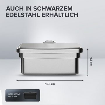 ovimar Feuchttücherbox Taksensand (1 St), aus Edelstahl in Silber zur Zum Bohren