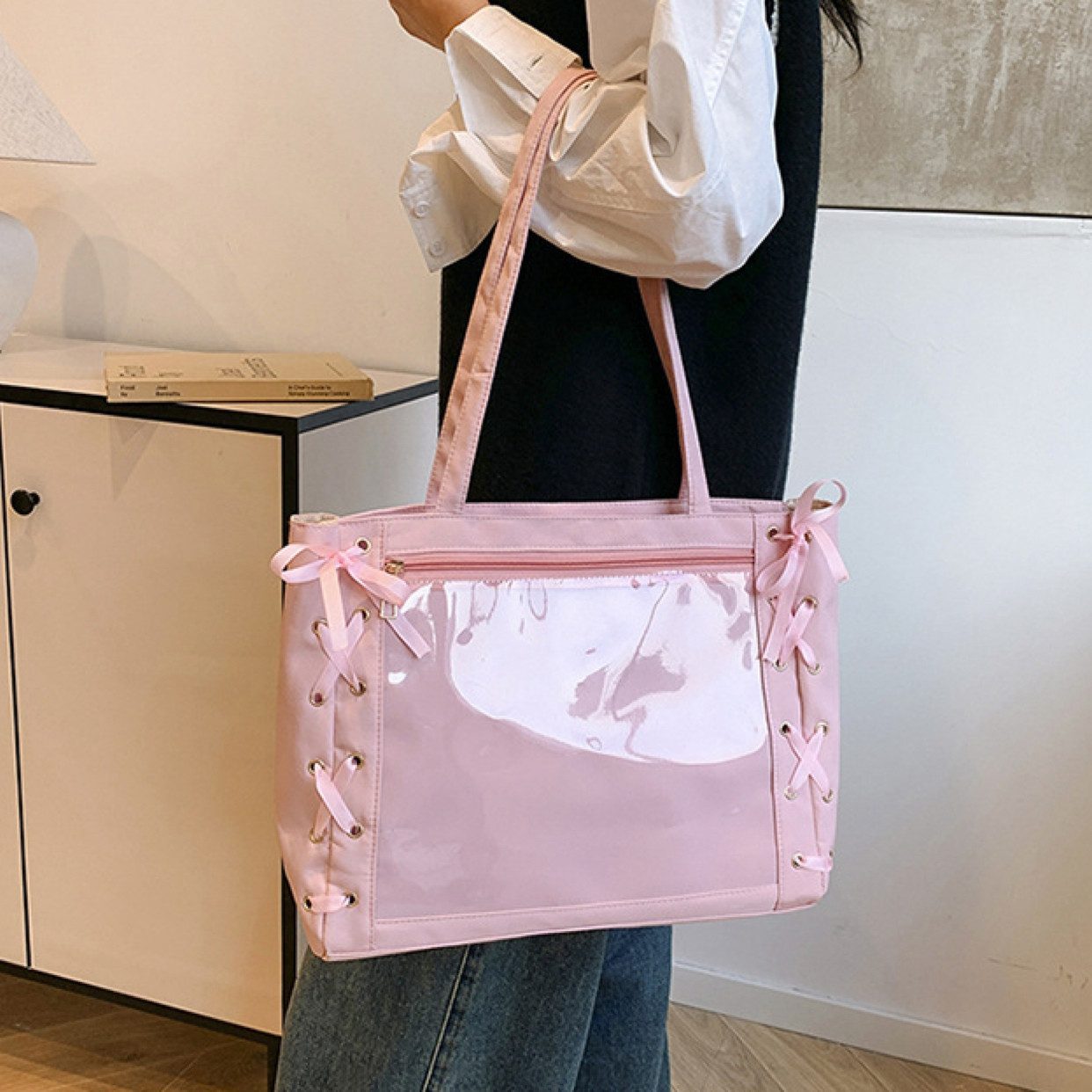 Super Solu Schultertasche Tote Bag Damen Ita Bag – Transparente Schultertas günstig online kaufen