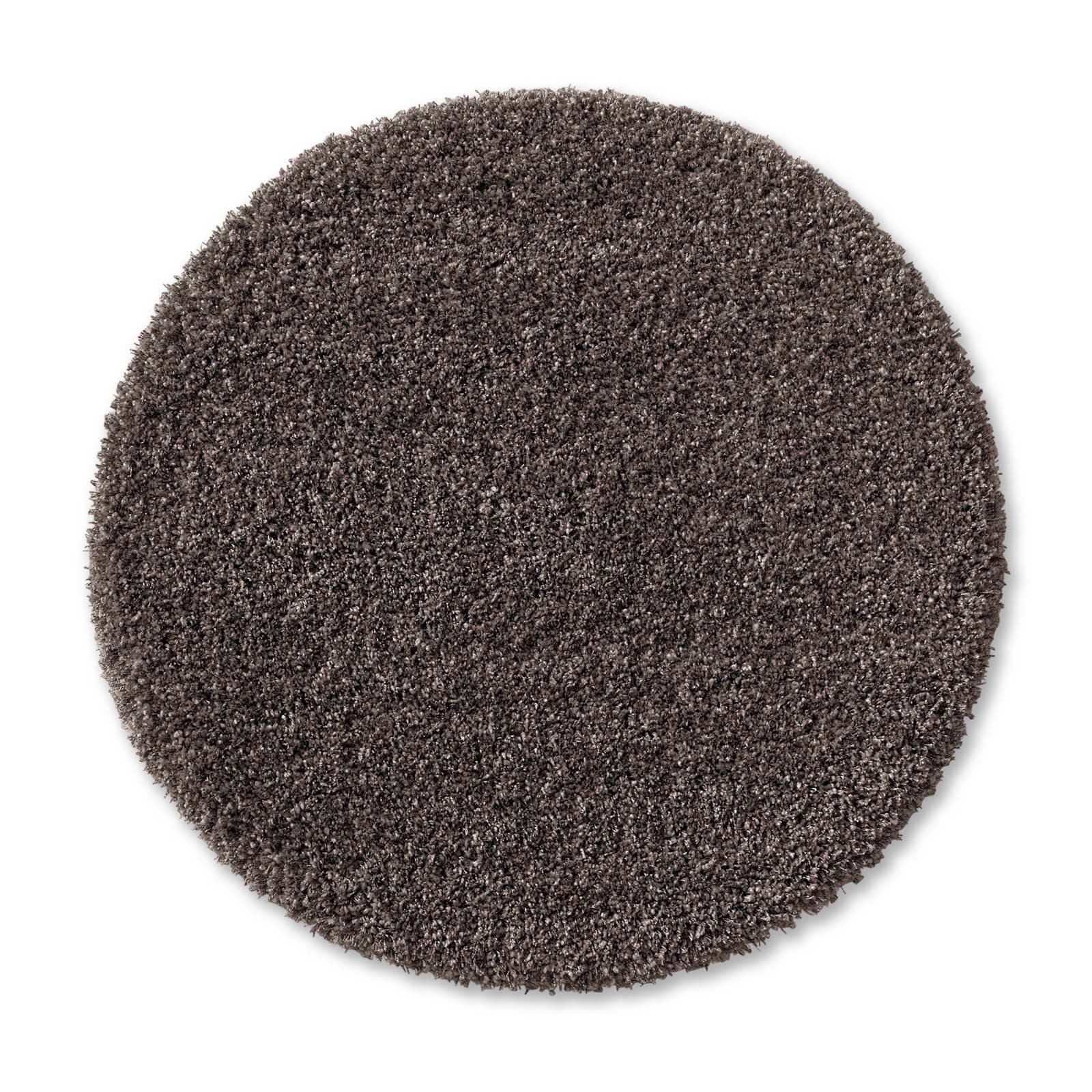 TaraCarpet Langflor-Teppich Ragolle Twilight, rund, Höhe: 60 mm, Shaggy Hochflorteppich anthrazit Wohnzimmer Schlafzimmer 120 rund