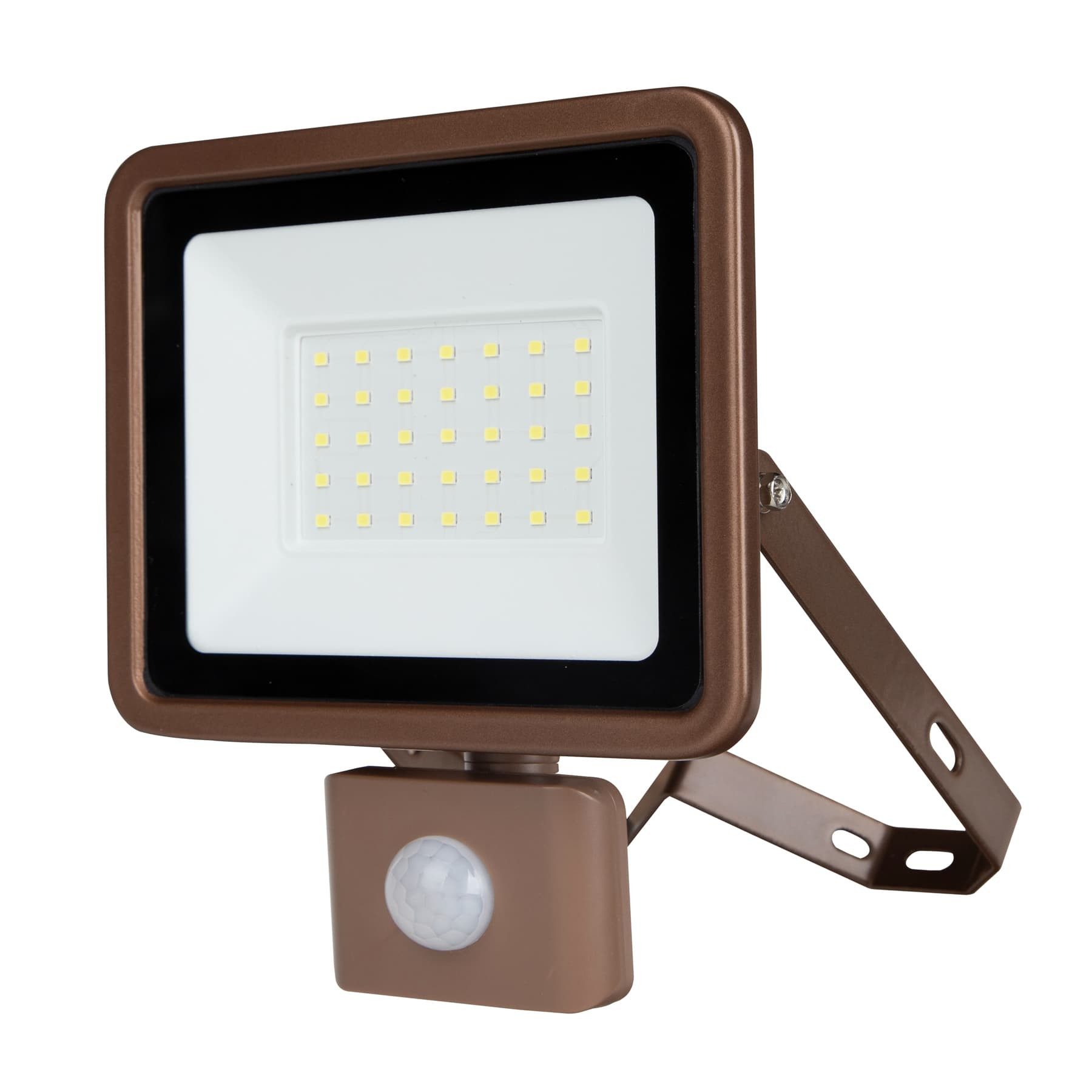 REV LED Flutlichtstrahler REV LED-Fluter Eco+, mit Sensor, 30W, 6500K, 2550lm, kaltweiß, IP44