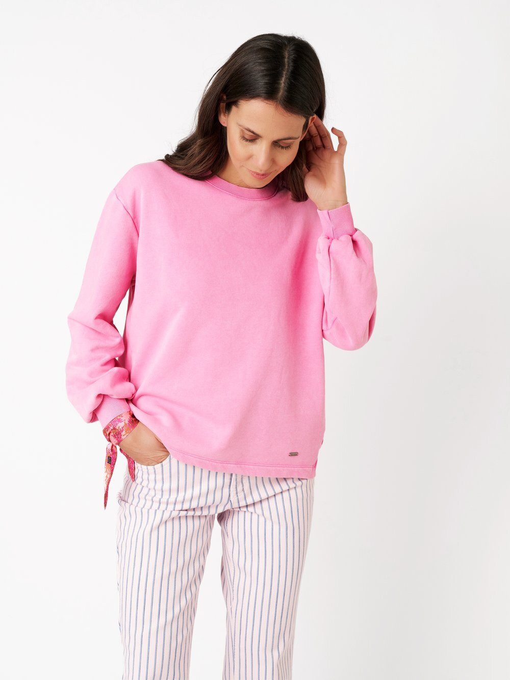 TONI T-Shirt Esme aus softem Sweat mit Used-Effekt