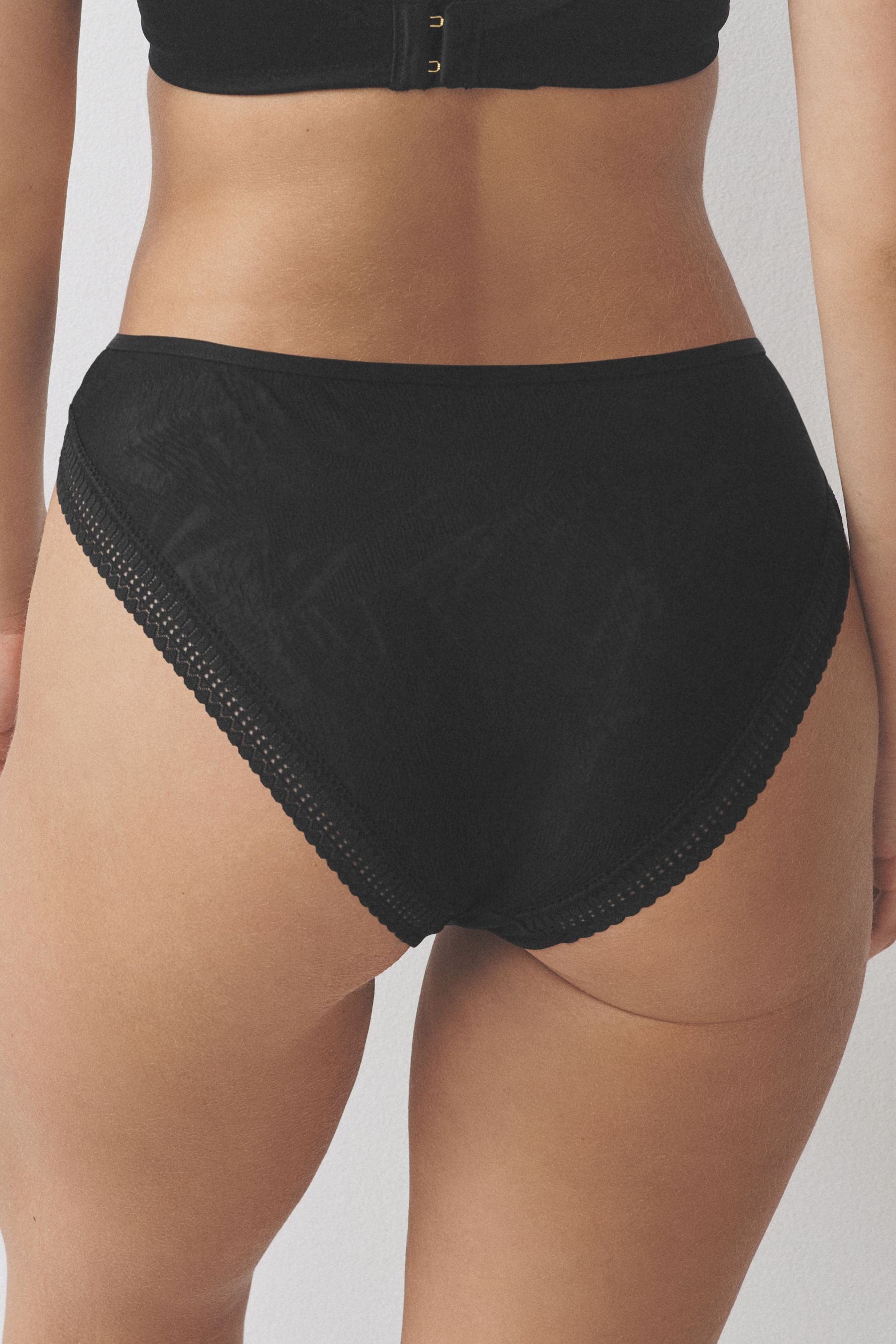 Next Slip Mikrofaser-Spitzenslip mit hohem Beinausschnitt (1-St)
