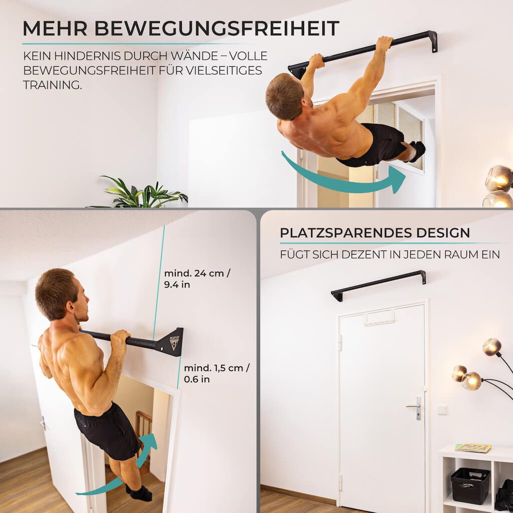 Pullup & Dip Klimmzugstange Klimmzugstange zur Wandmontage über dem Türrahmen (1-tlg)