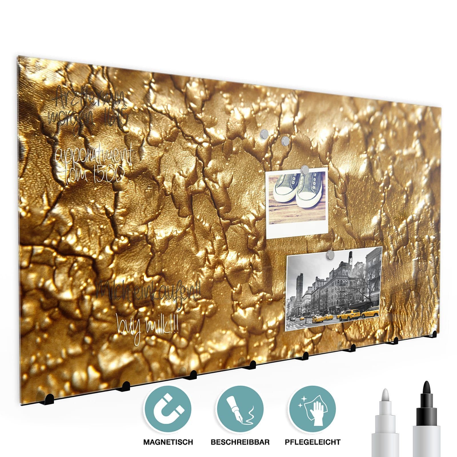 Primedeco Garderobenpaneel Kleiderhaken aus Glas Goldene Struktur (1 St., I günstig online kaufen