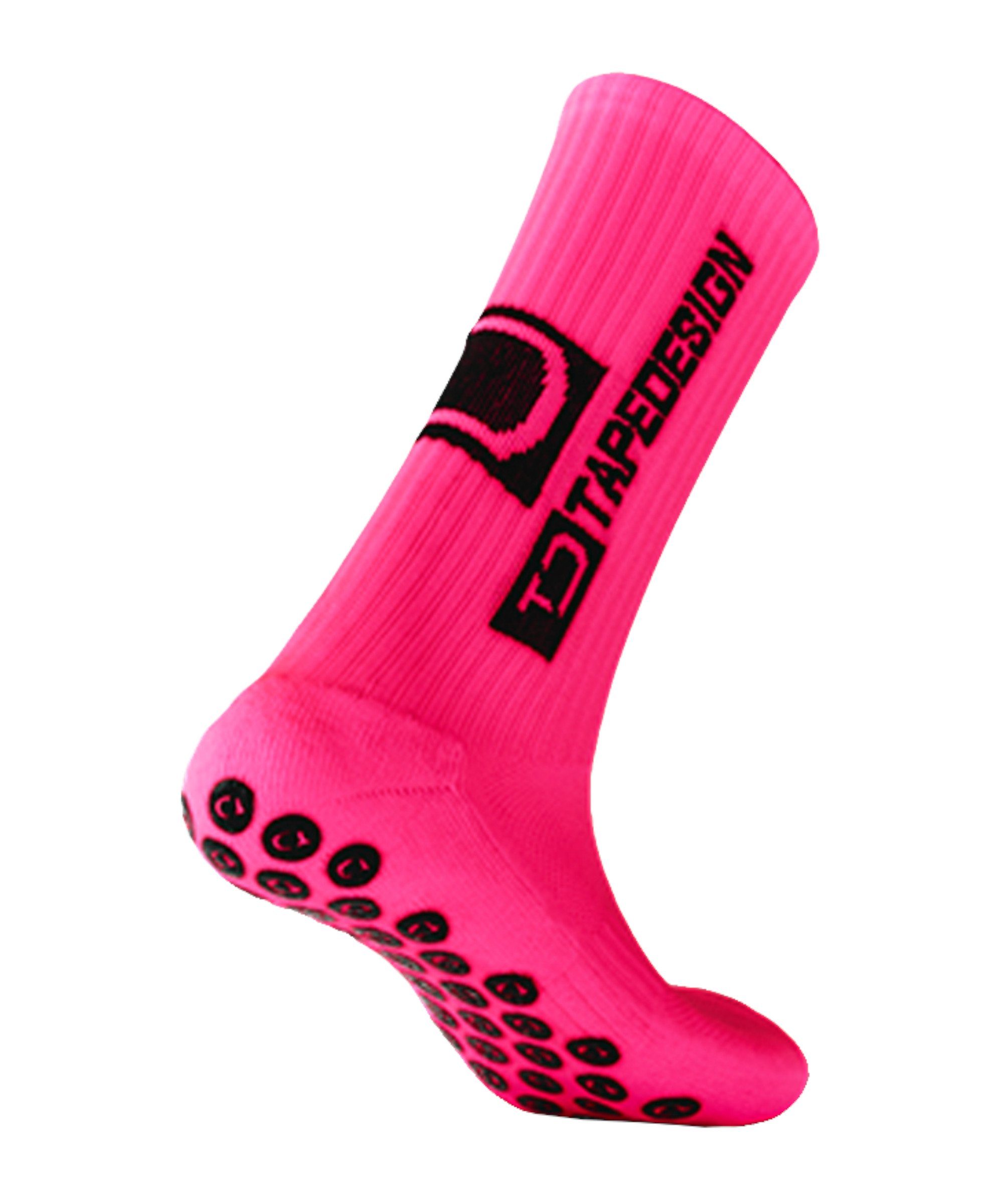 Sportsocken Socken default Tapedesign Gripsocks pinkschwarz