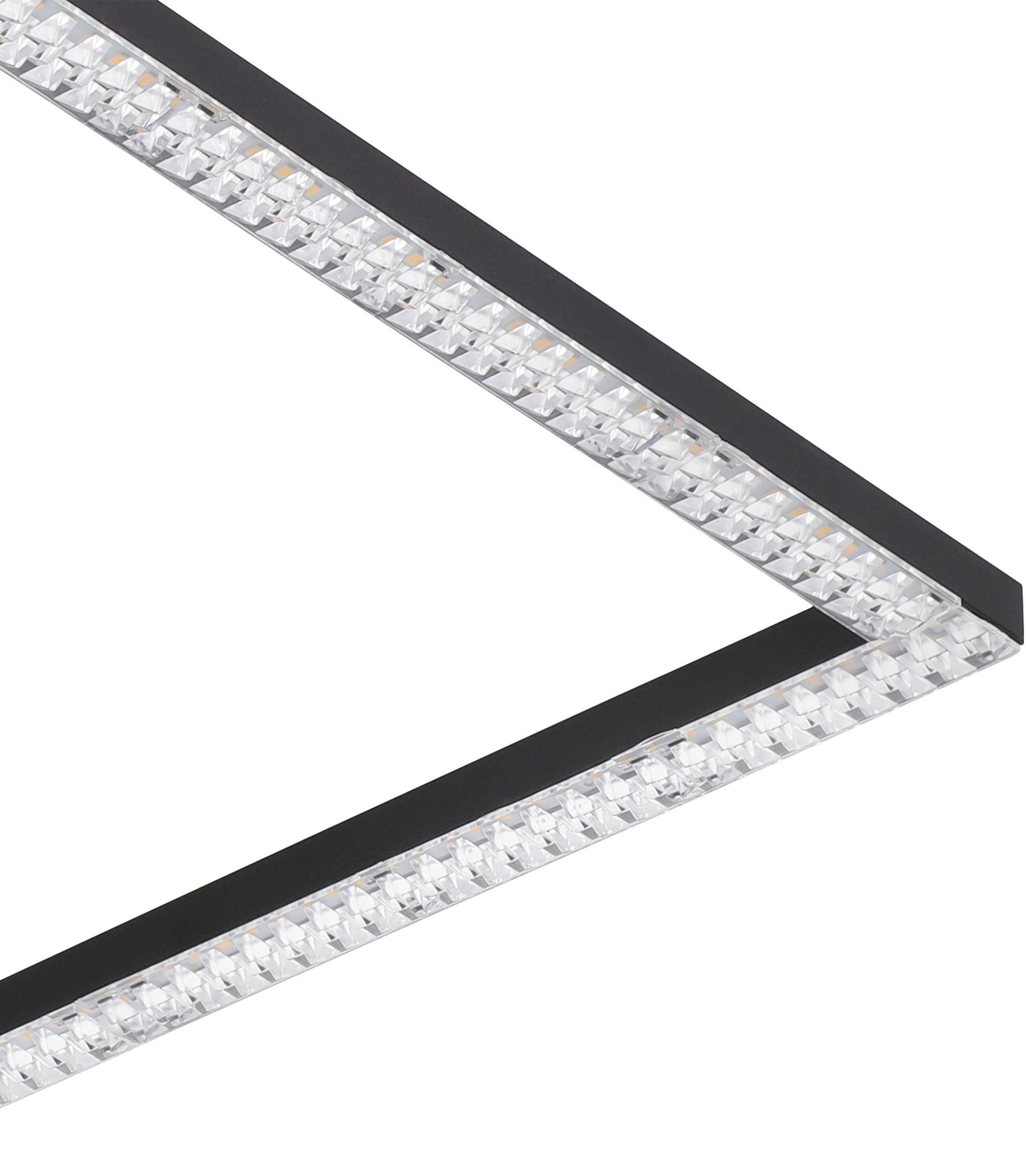 EGLO Deckenleuchte LEJIAS Deckenlampe, Stahl und Kunststoff, IP20, Wohnzimmerlampe, Lampe, LED fest integriert, Warmweiß, Wand-/Deckenleuchte, L45 x B45 x H7,5 cm, schwarz, 21W inkl.