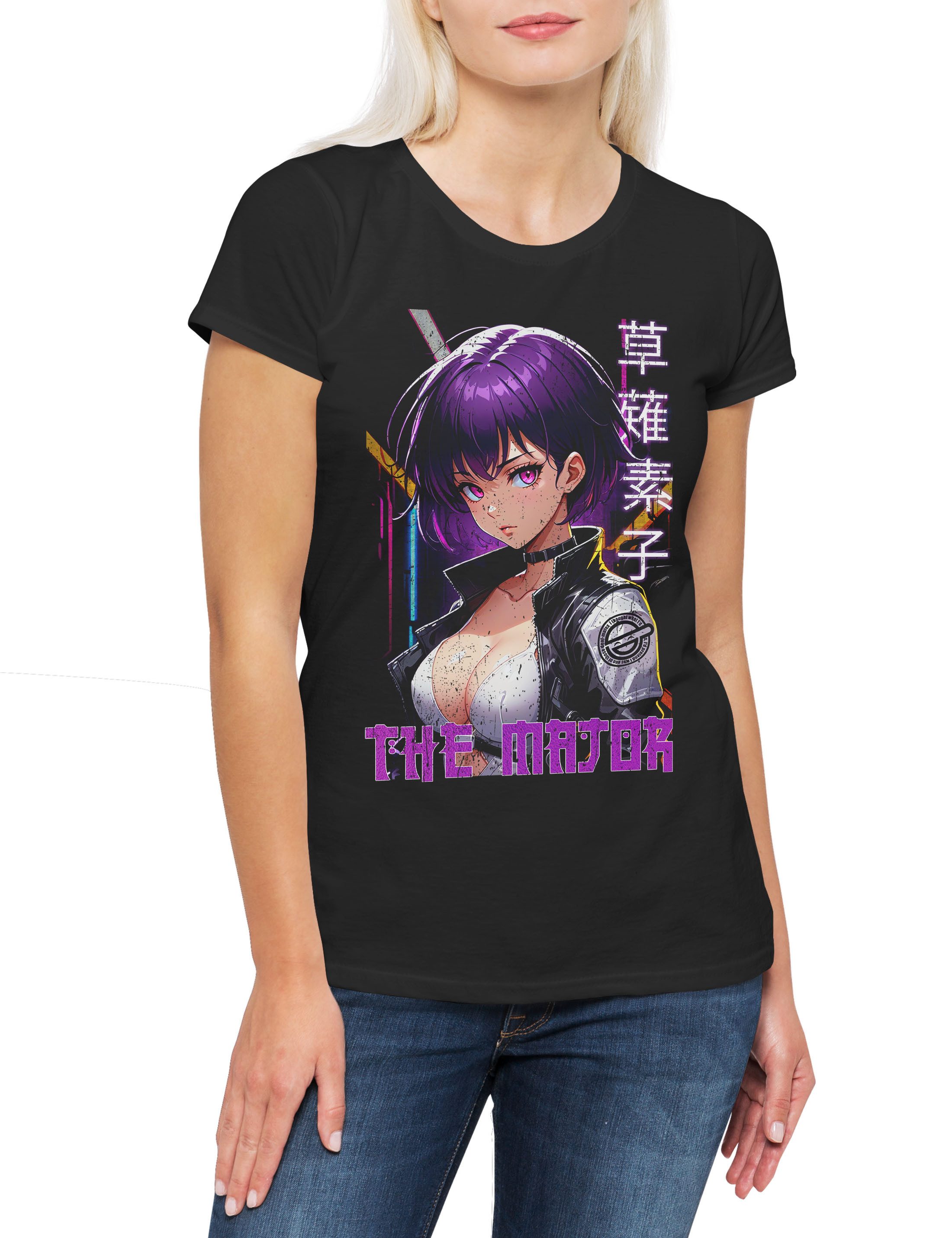 Print-Shirt The Major Damen T-Shirt The Shell Koukaku In Kidoutai Ghost Batou
