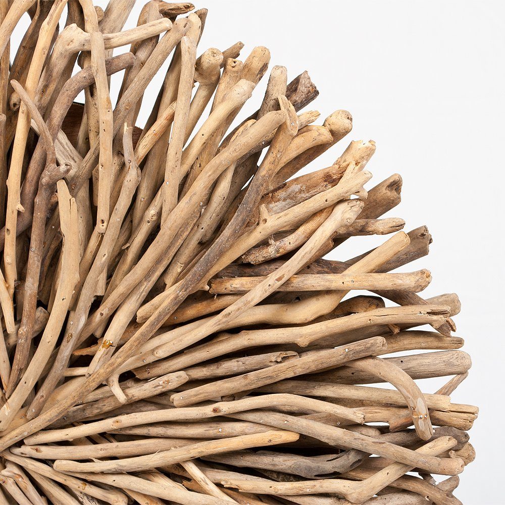 LebensWohnArt Dekoobjekt Wand-Deko-Objekt BULAT Natural Ø ca. 50cm Treibholz – Bild 5 von 5