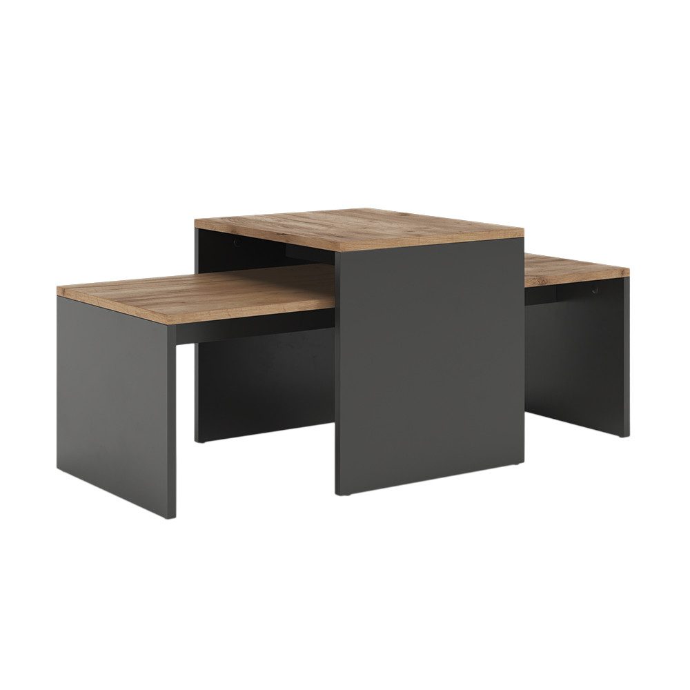 Vicco Couchtisch Donat, Anthrazit/Goldkraft Eiche, 100 günstig online kaufen