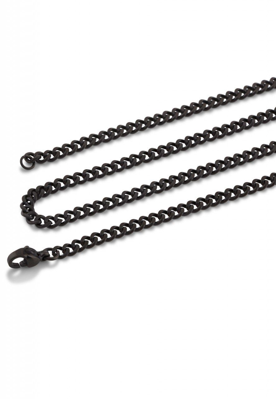 Akitsune Edelstahlkette Fibra Kette Mattschwarz - 70cm - 3mm 70 cm // 27.56 In