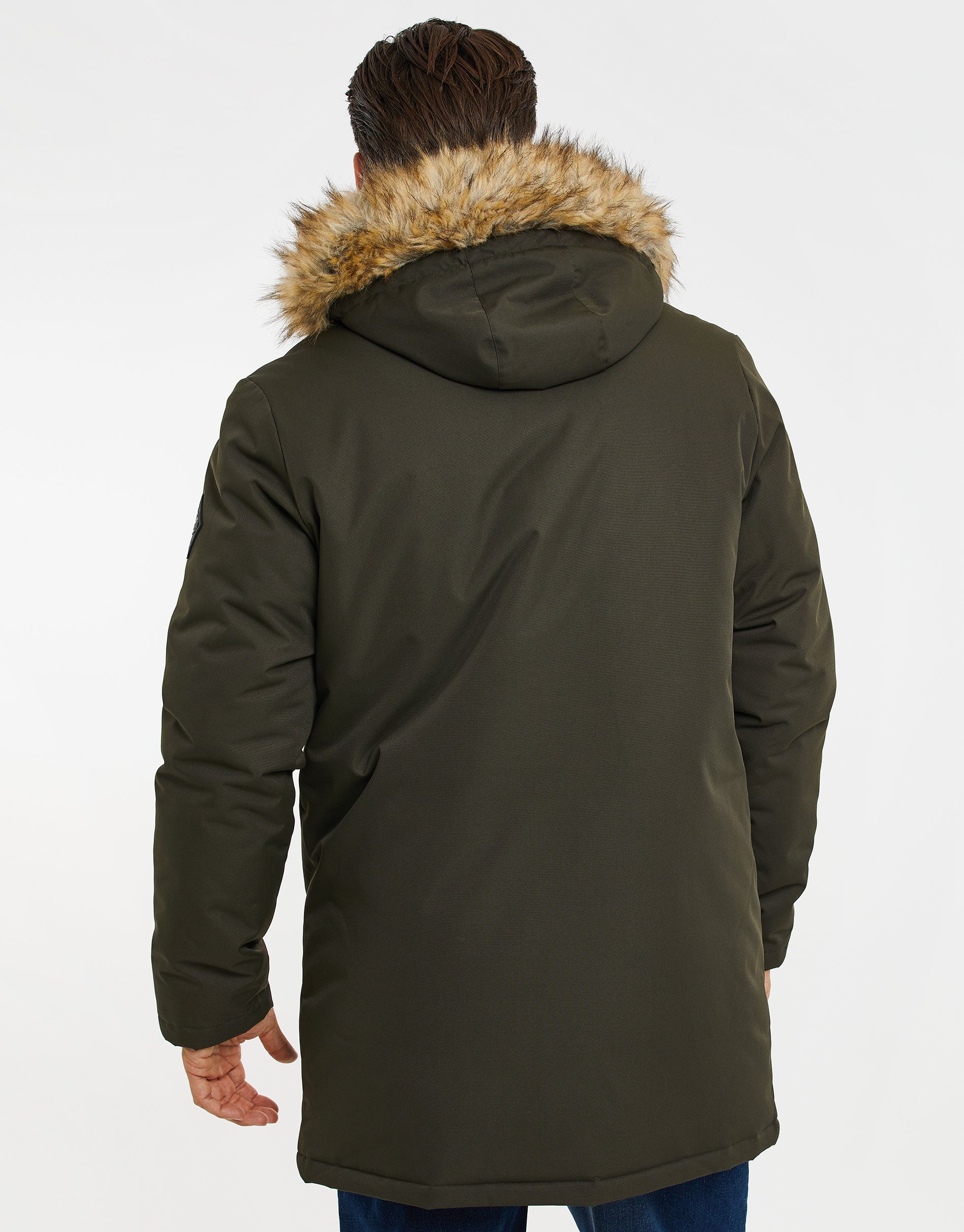 THB Recycled Threadbare Clarkston olivgrün (GRS) Jacket Khaki- zertifiziert Standard Winterjacke Global