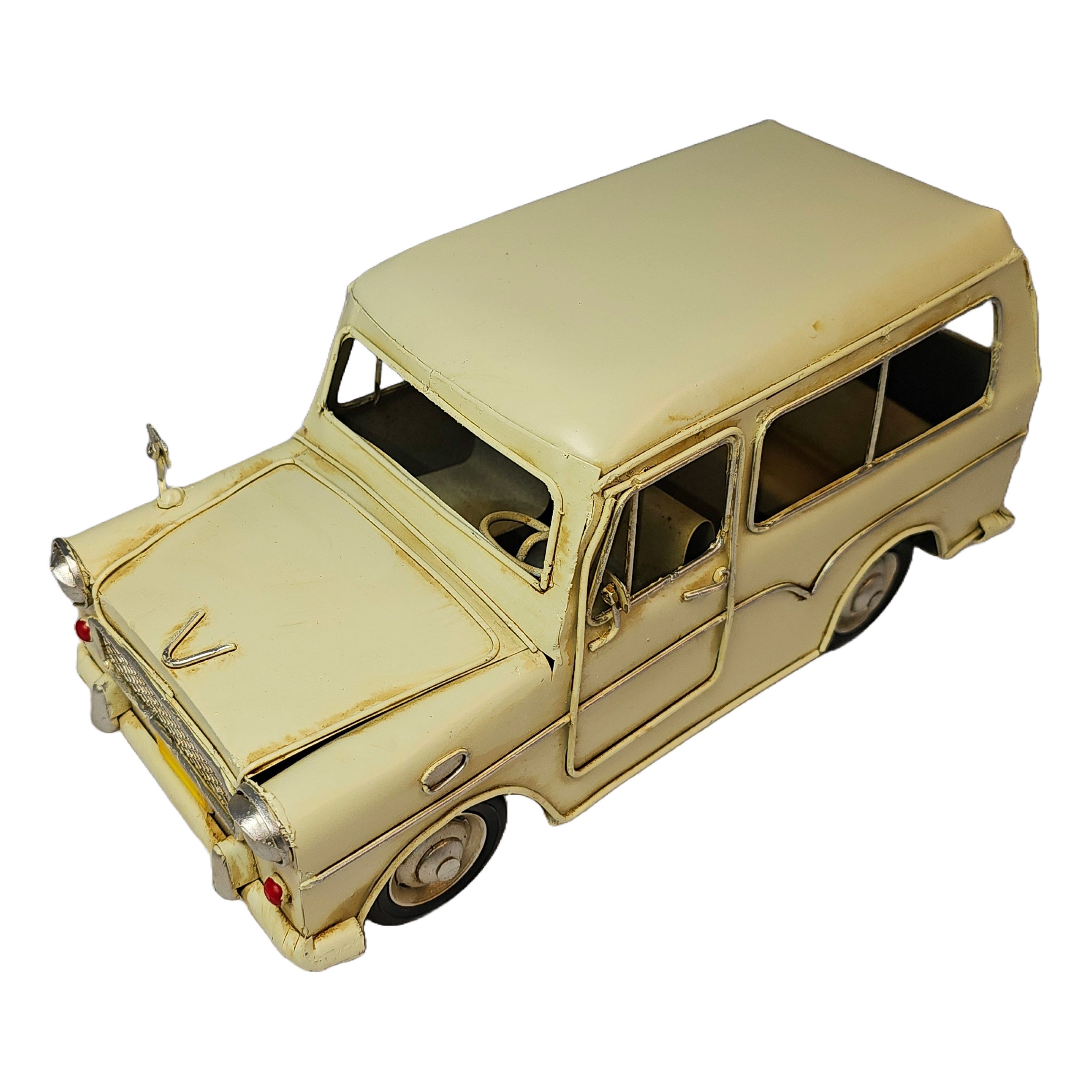 Dynasun Modellauto Car 1204A-5006, (1-tlg), Auto Car 25cm aus Metall, Vintage Automodell im Retro-Style Oldtimer