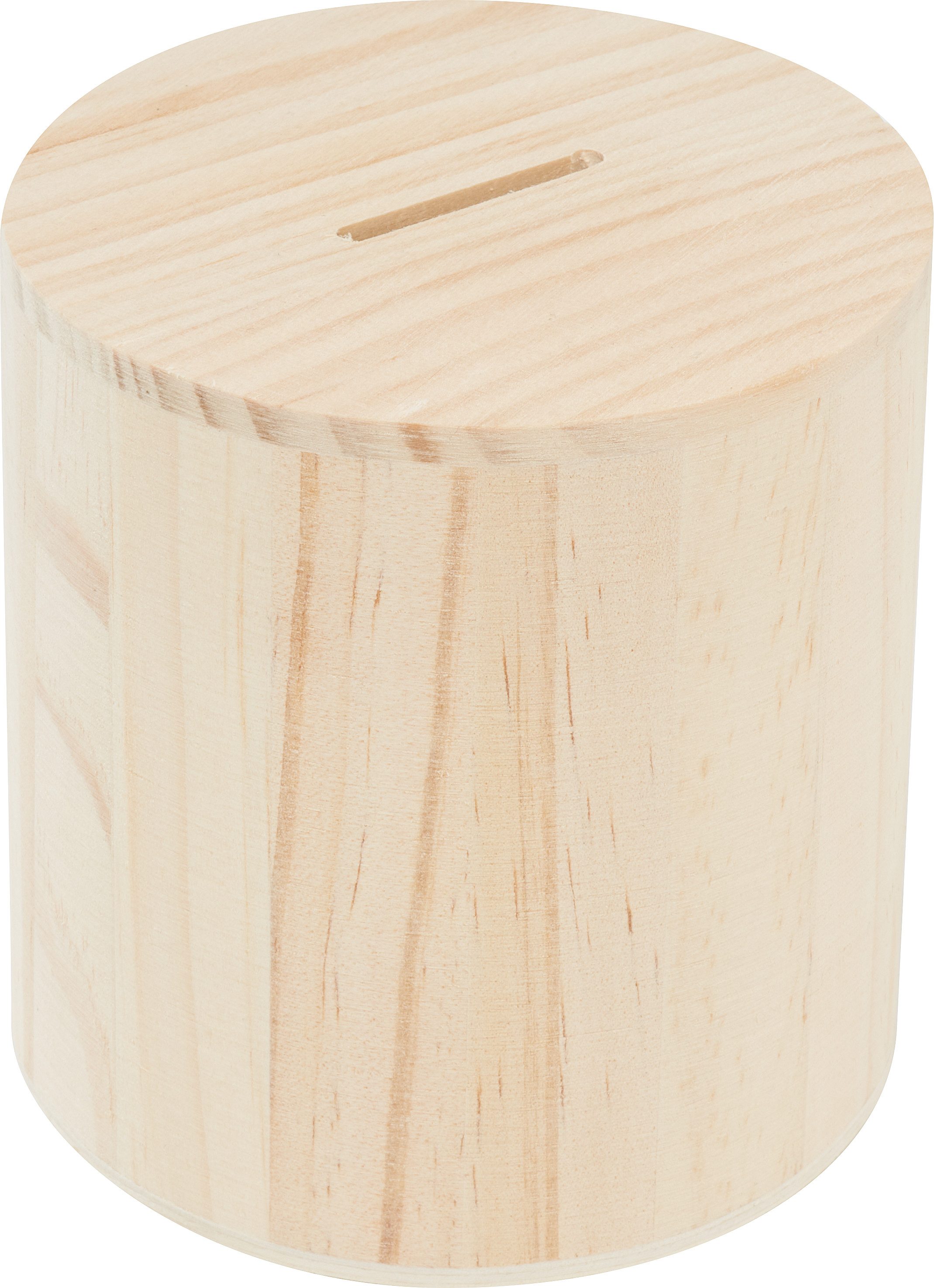 Spardose Holz-Spardose rund
