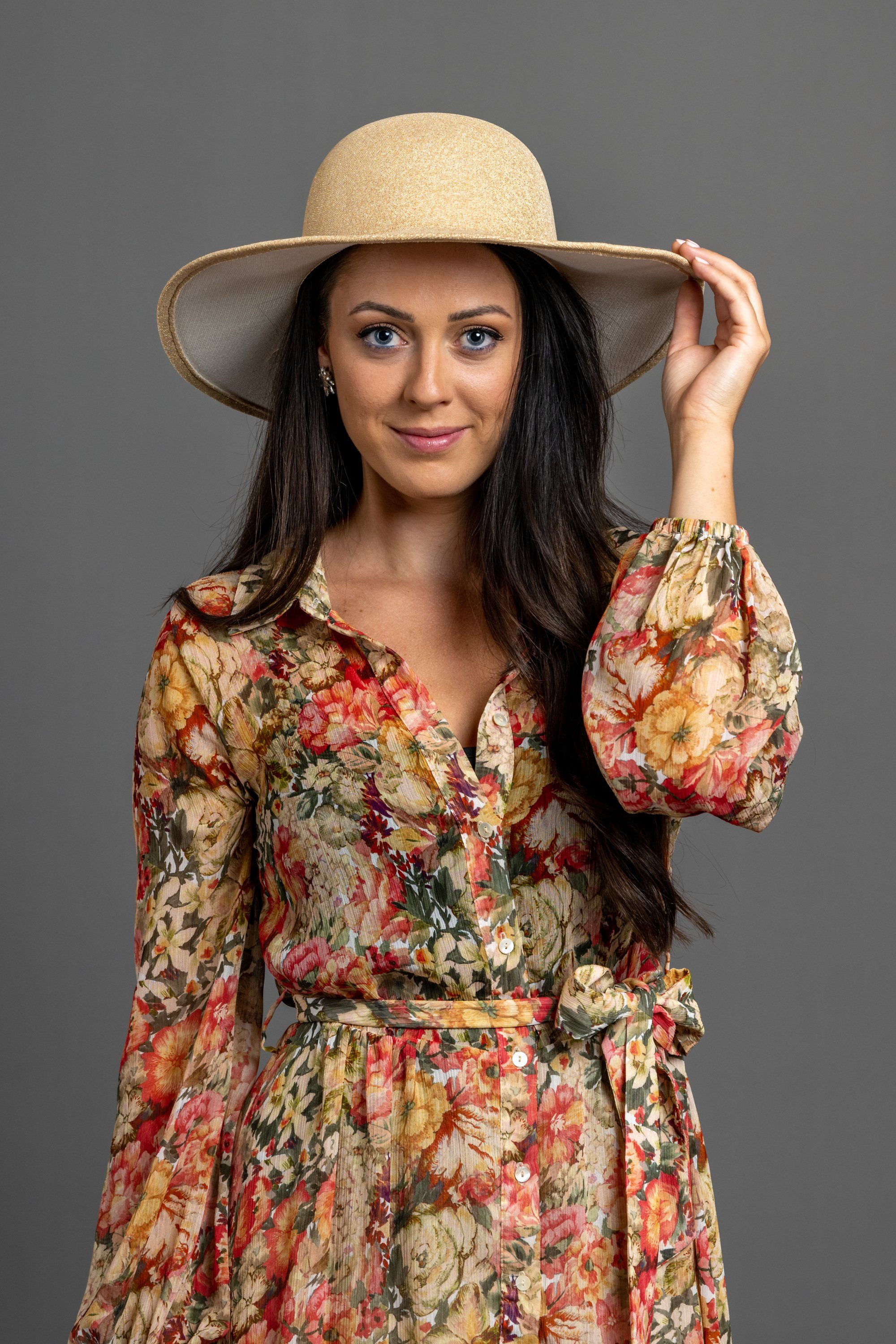 COLLEZIONE ALESSANDRO Schlapphut Glitter (1-St) leicht schimmernd, Made in Italy