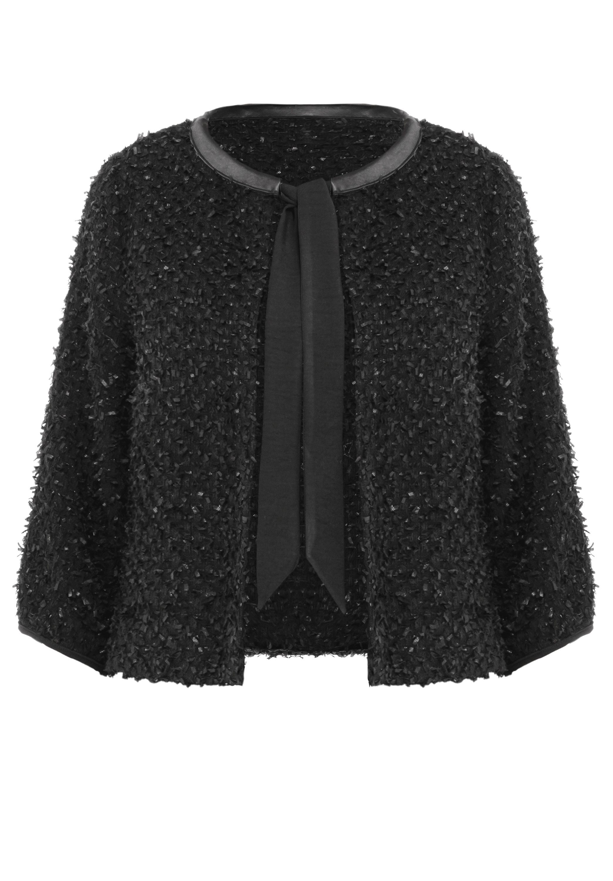 bianca Jackenblazer THEA aus Fancy-Bändchengarn in edlem 'Black' – Bild 2 von 5