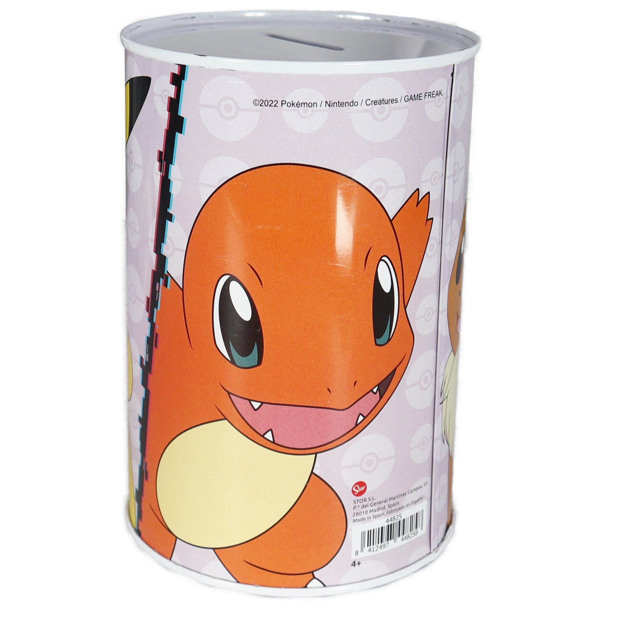 POKÉMON Spardose Pokemon Pikachu Evoli Glumanda XL Spardose aus Weißblech – Bild 4 von 4