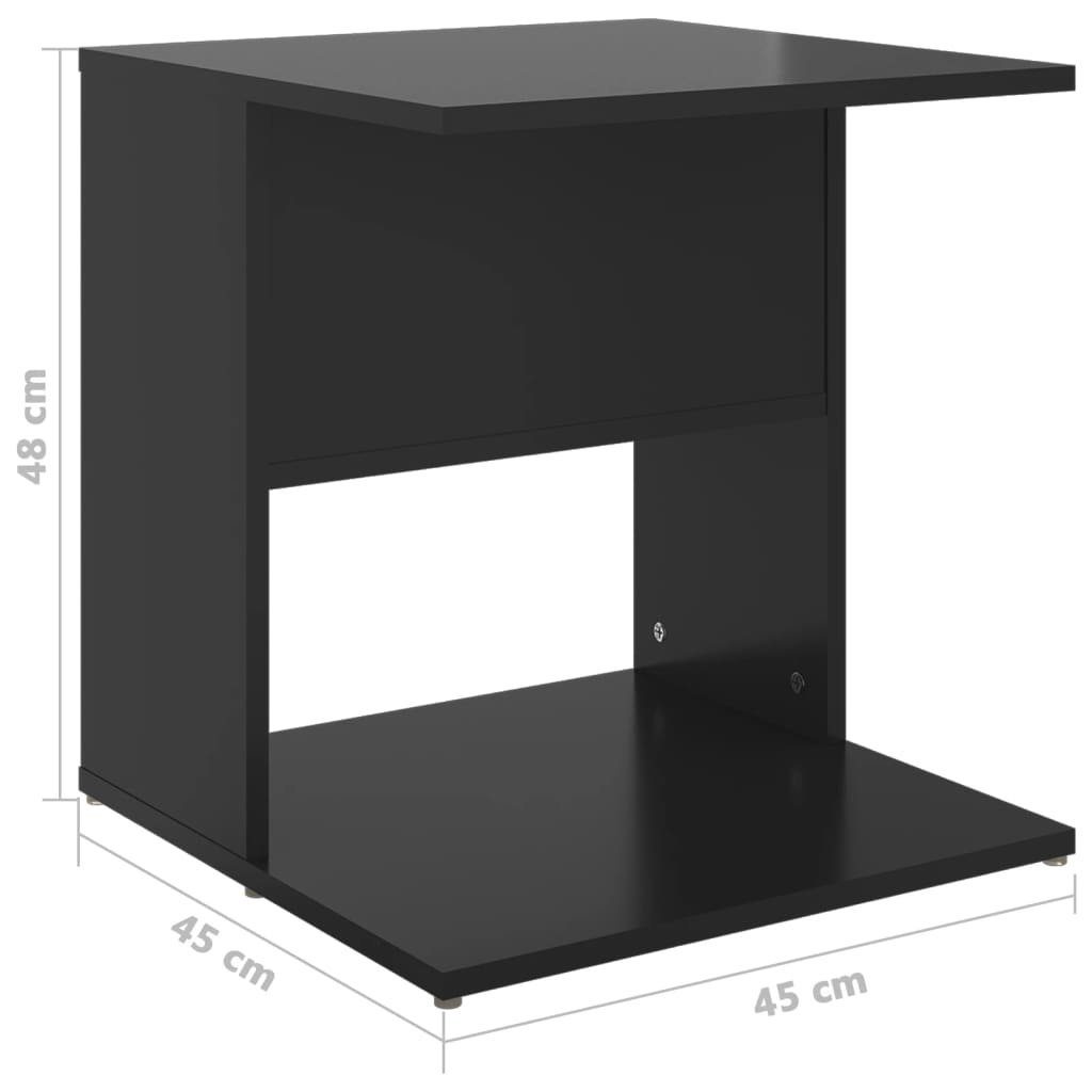 Hochglanz-Schwarz cm (1-St) Holzwerkstoff 45x45x48 furnicato Beistelltisch
