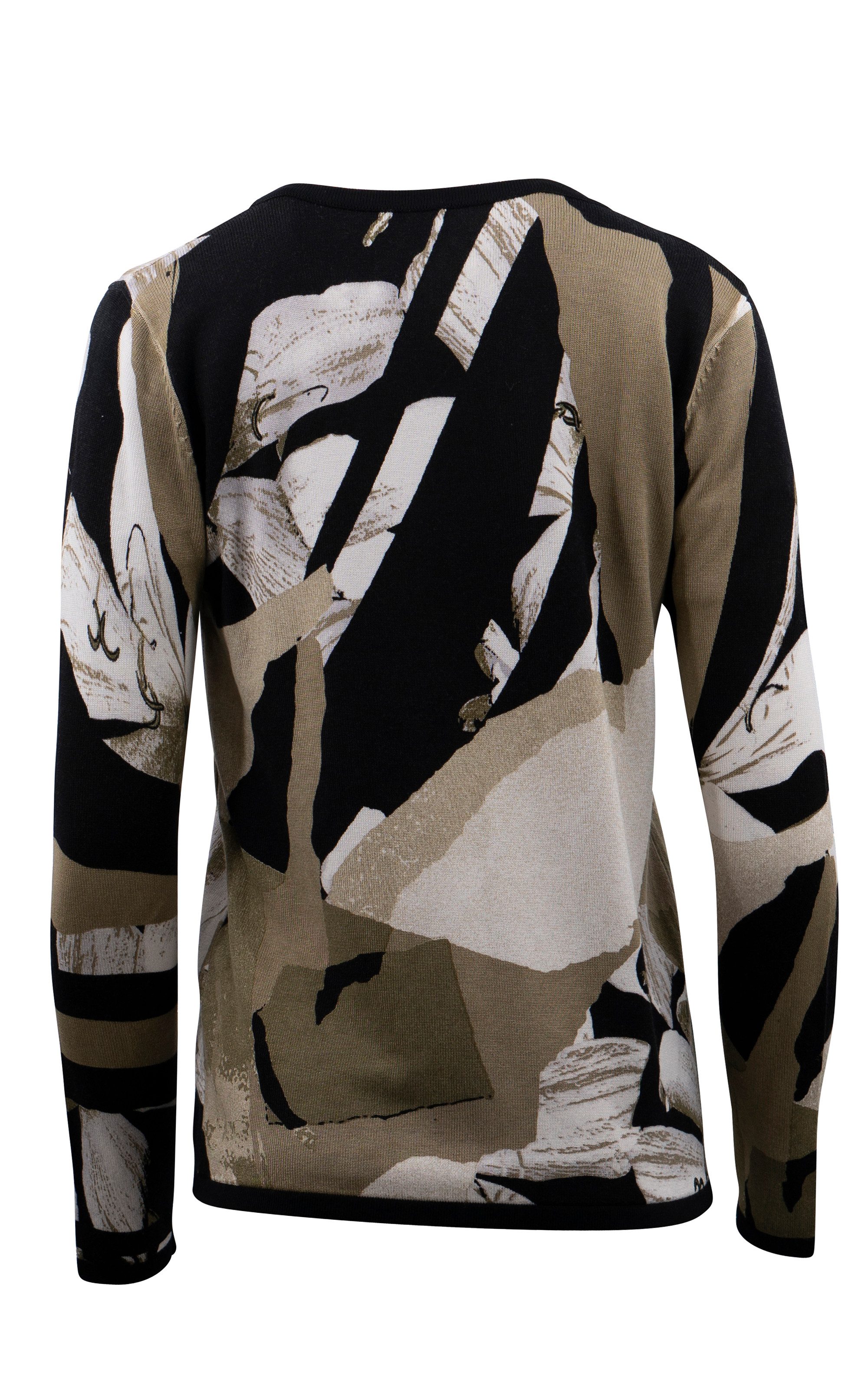 Passioni 2-in-1-Strickjacke Twinset mit großem Blumenmuster in Größe S