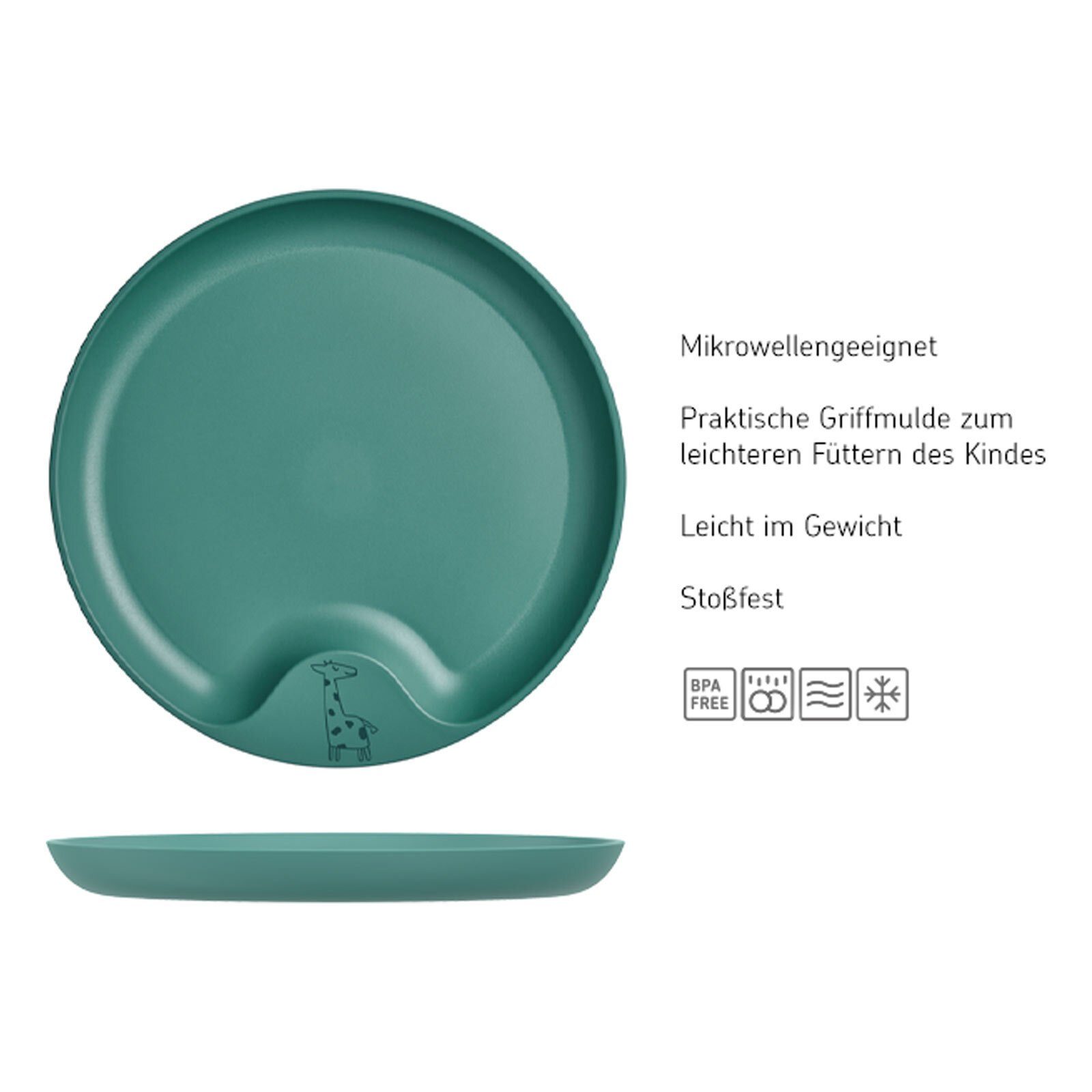 Mepal Teller Mio Kinderteller ø 22 cm, (1 St)
