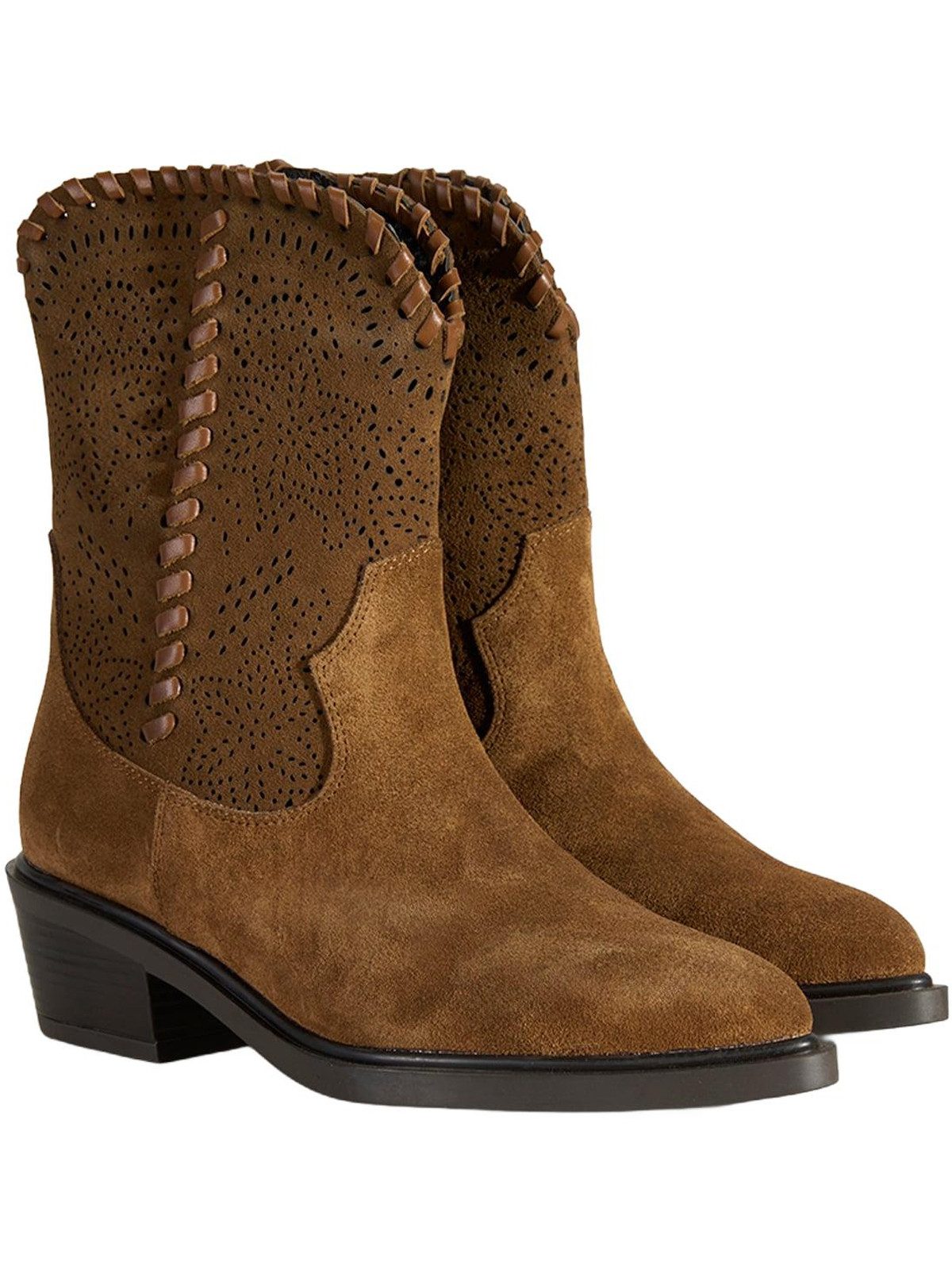 Desa Damenstiefel – Obermaterial aus Wildleder, Schlupfmodell mit leic Stiefel