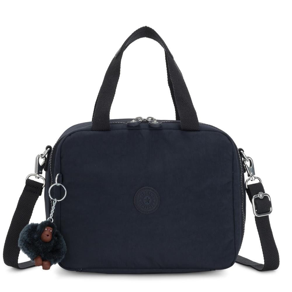 KIPLING Picknicktasche MIYO, Isolierte Lunchbox Tasche mit Trolleyschlaufe, True Blue Tonal (blau)
