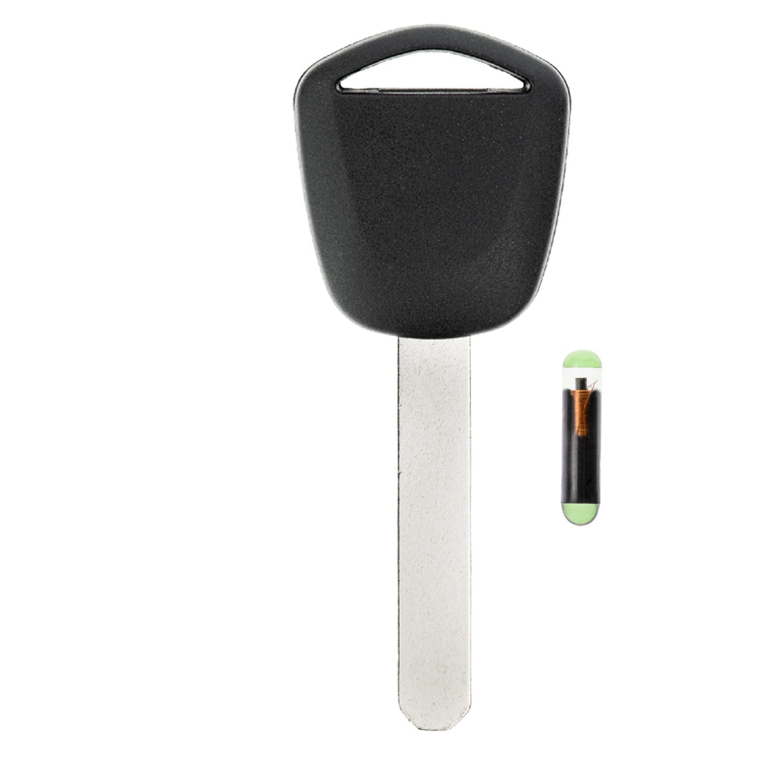 mt-key Schlüsseltasche Auto Zünd Schlüssel Rohling HON66 + ID48 Transponder (Set), für Honda City (02-08); Civic Gen.7 (02-05); Cr-V Rd (02-06); Fr-V...
