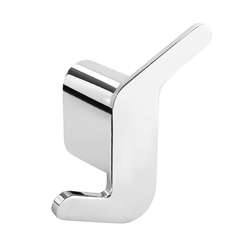 BRILLANTBAD® Kleiderhaken BORGANIC Doppelkleiderhaken Edelstahl poliert für Bad Küche >> Bohren, Einfach zu installieren mit beilegenden Schrauben- & Dübelset