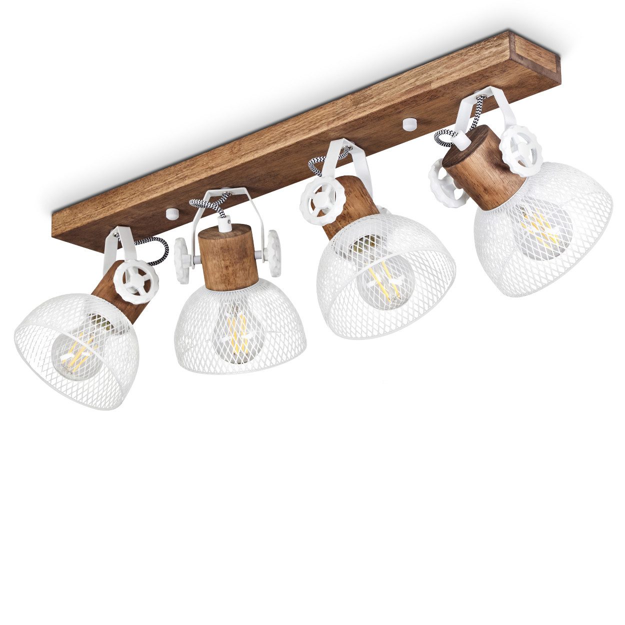 hofstein Deckenleuchte »Cotes« Deckenlampe aus Holz/Metall, günstig online kaufen