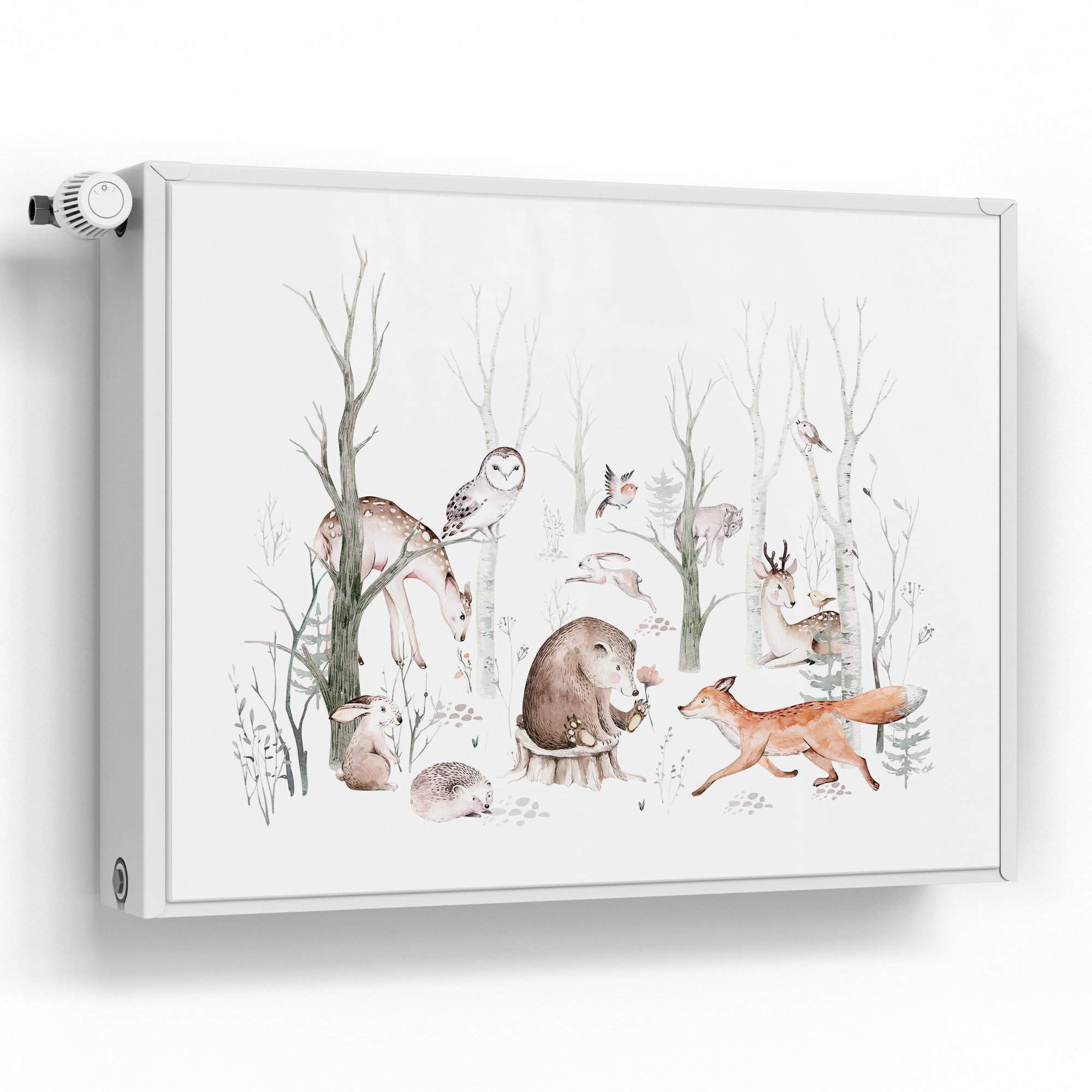 DEQORI Magnetfolie 'Stilles Waldleben', beschreibbar Heizung Magnetmatte magnetisch Magnetfolie