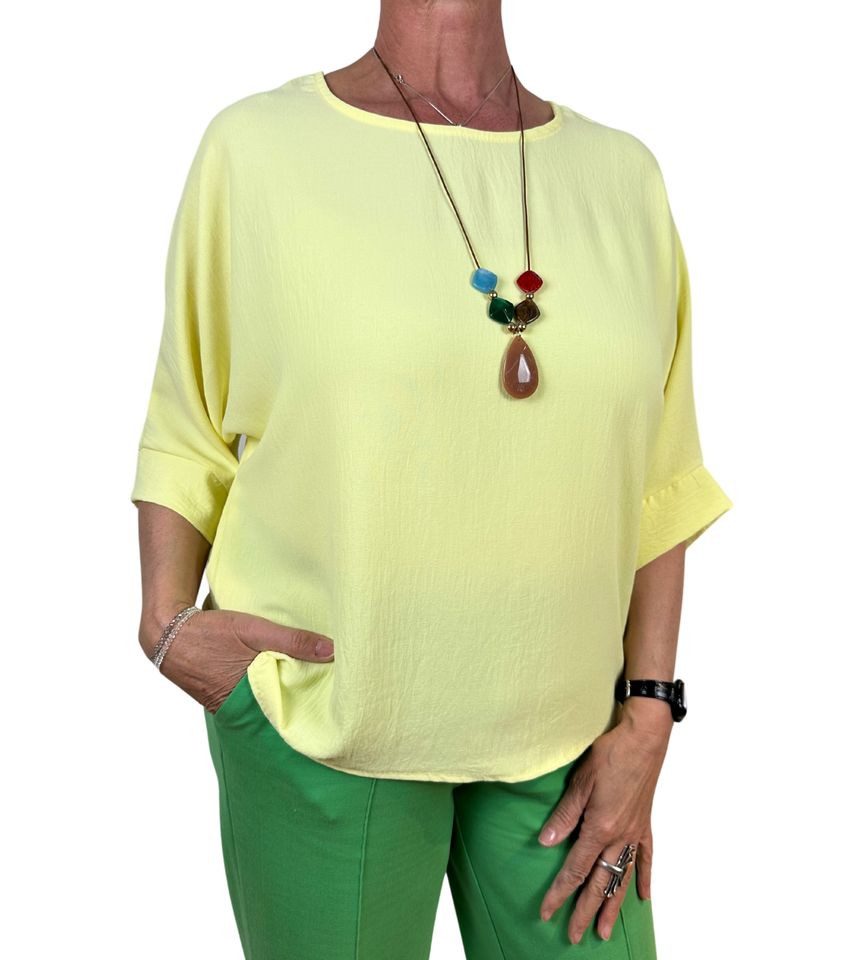 Kurzarmbluse - Bluse LUZ- 3/4 Arm Bluse - gratis Kette