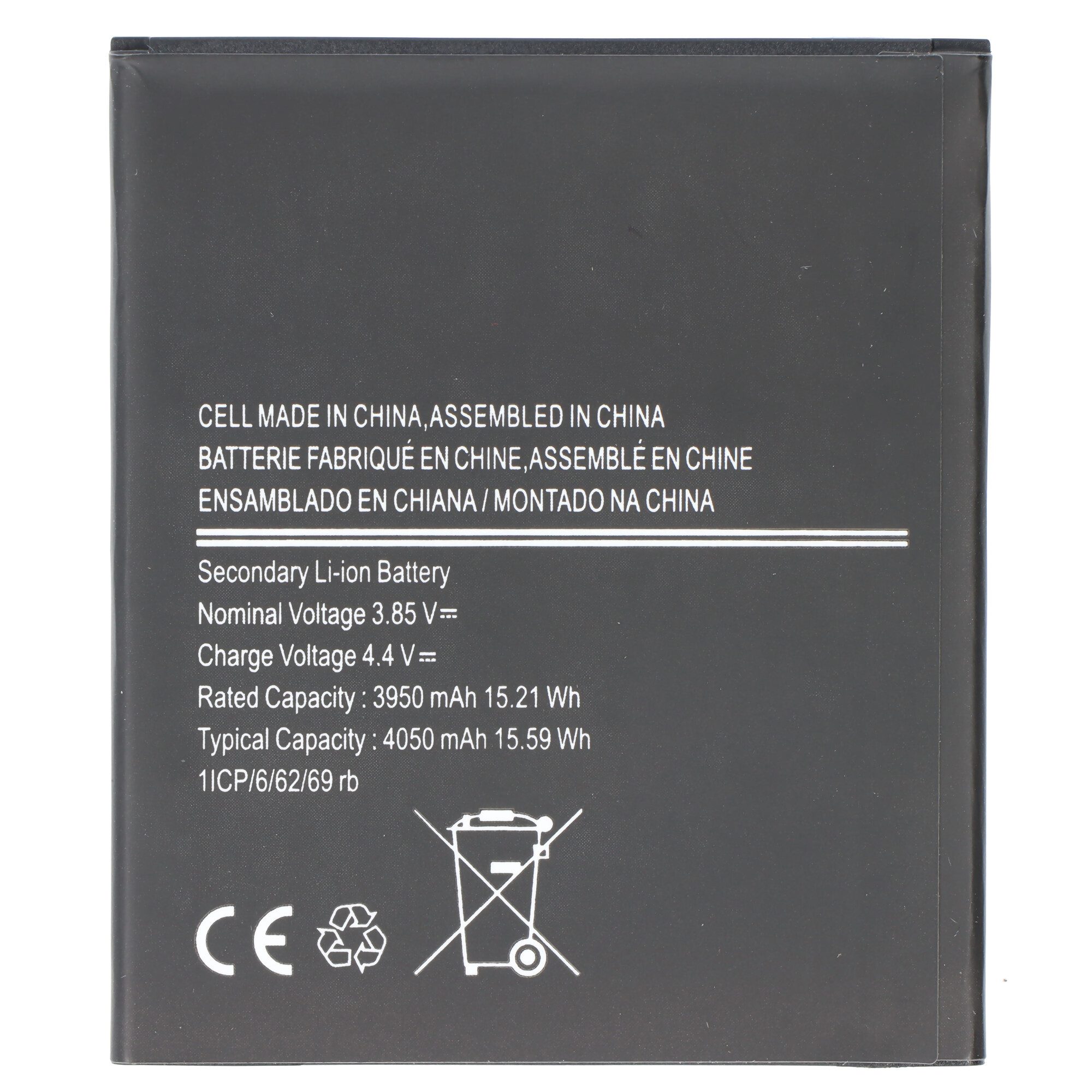 AccuCell Akku passend für Samsung Galaxy Xcover Pro, SM-G715, Li-Polymer, 3,85 Akku 3950 mAh (3,9 V)