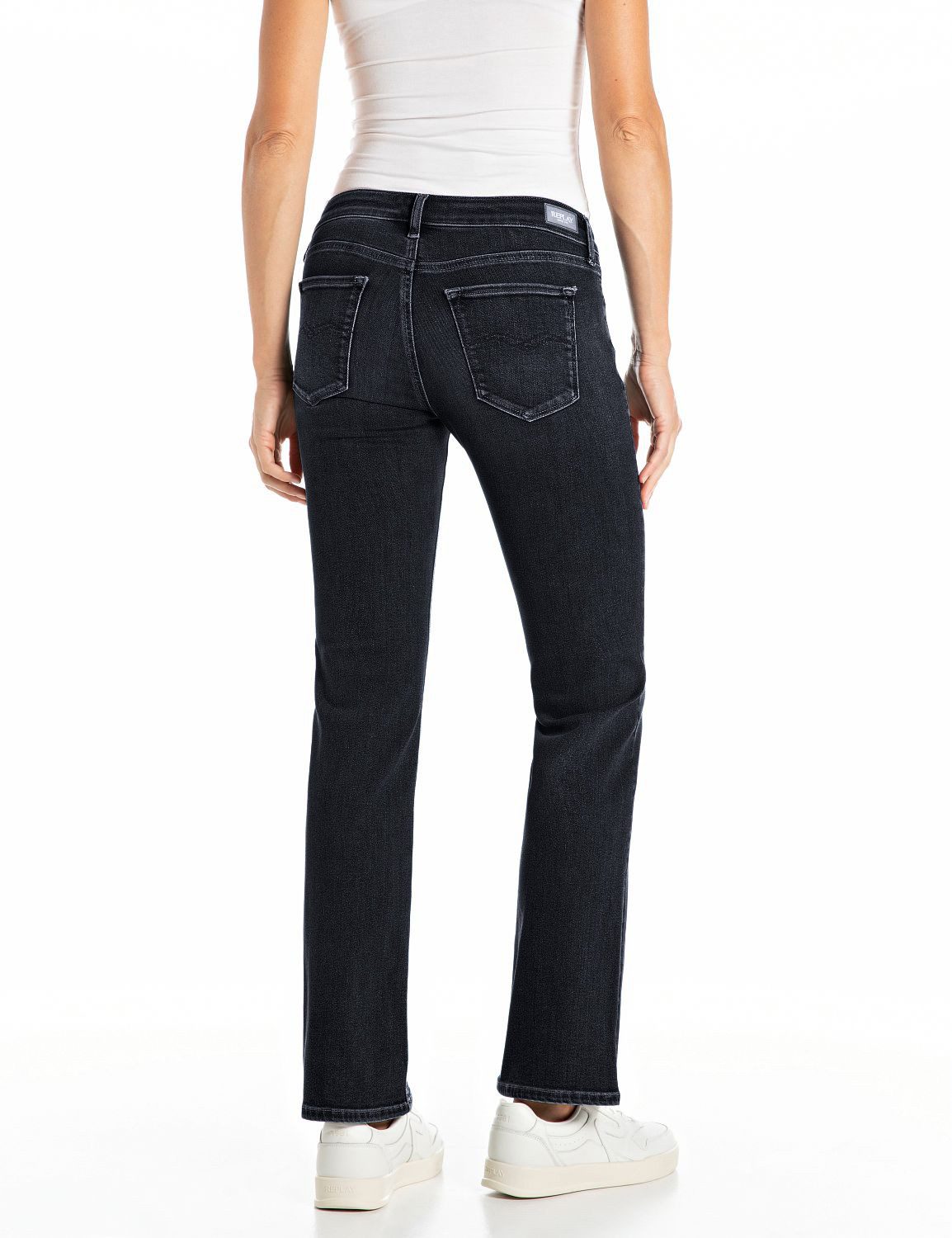Replay Bootcut-Jeans NEW LUZ mit gesticktem R an der Gesäßtasche