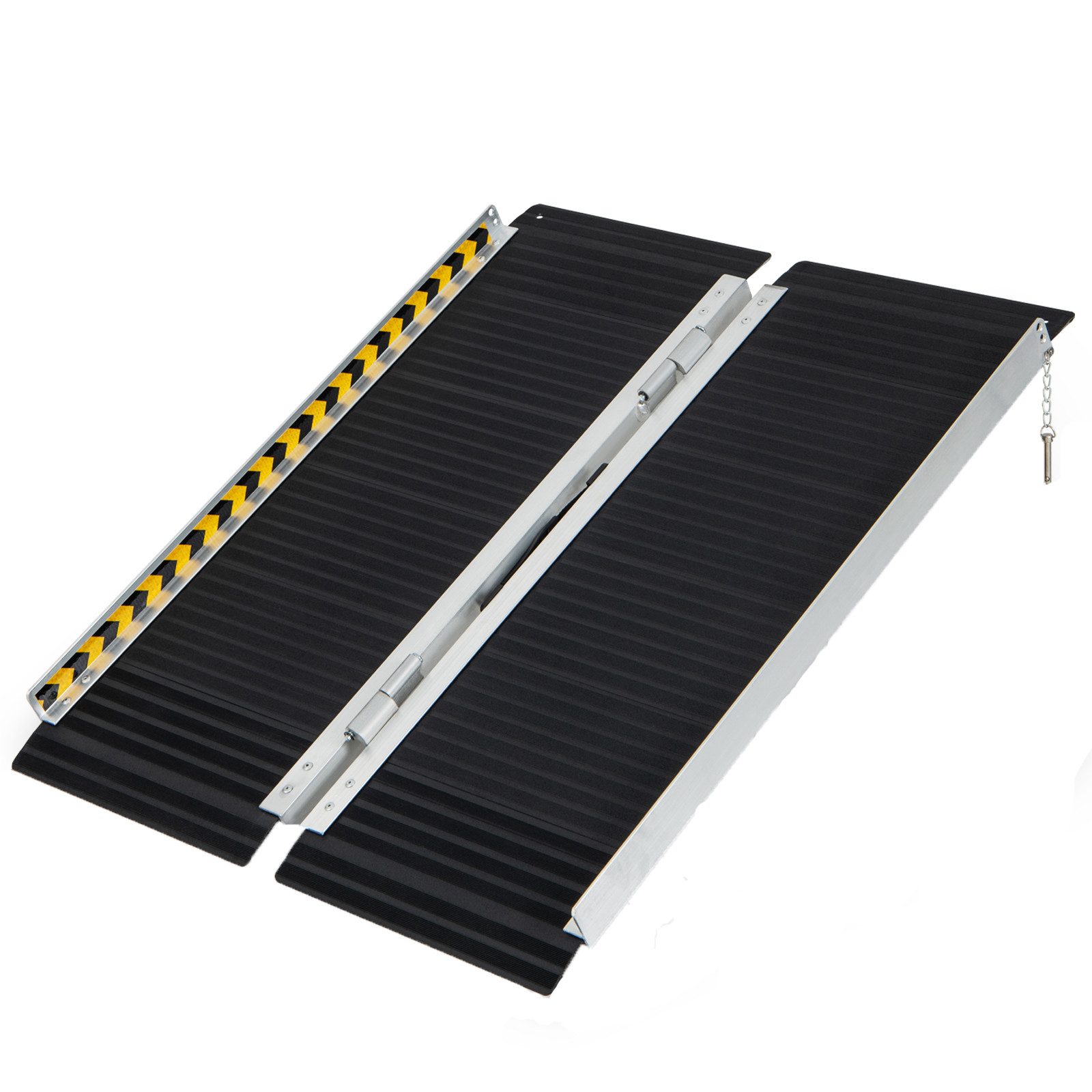 COSTWAY Auffahrrampe, Klapprampe mit Anti-Rutsch tragbar bis 272kg, 91x74cm