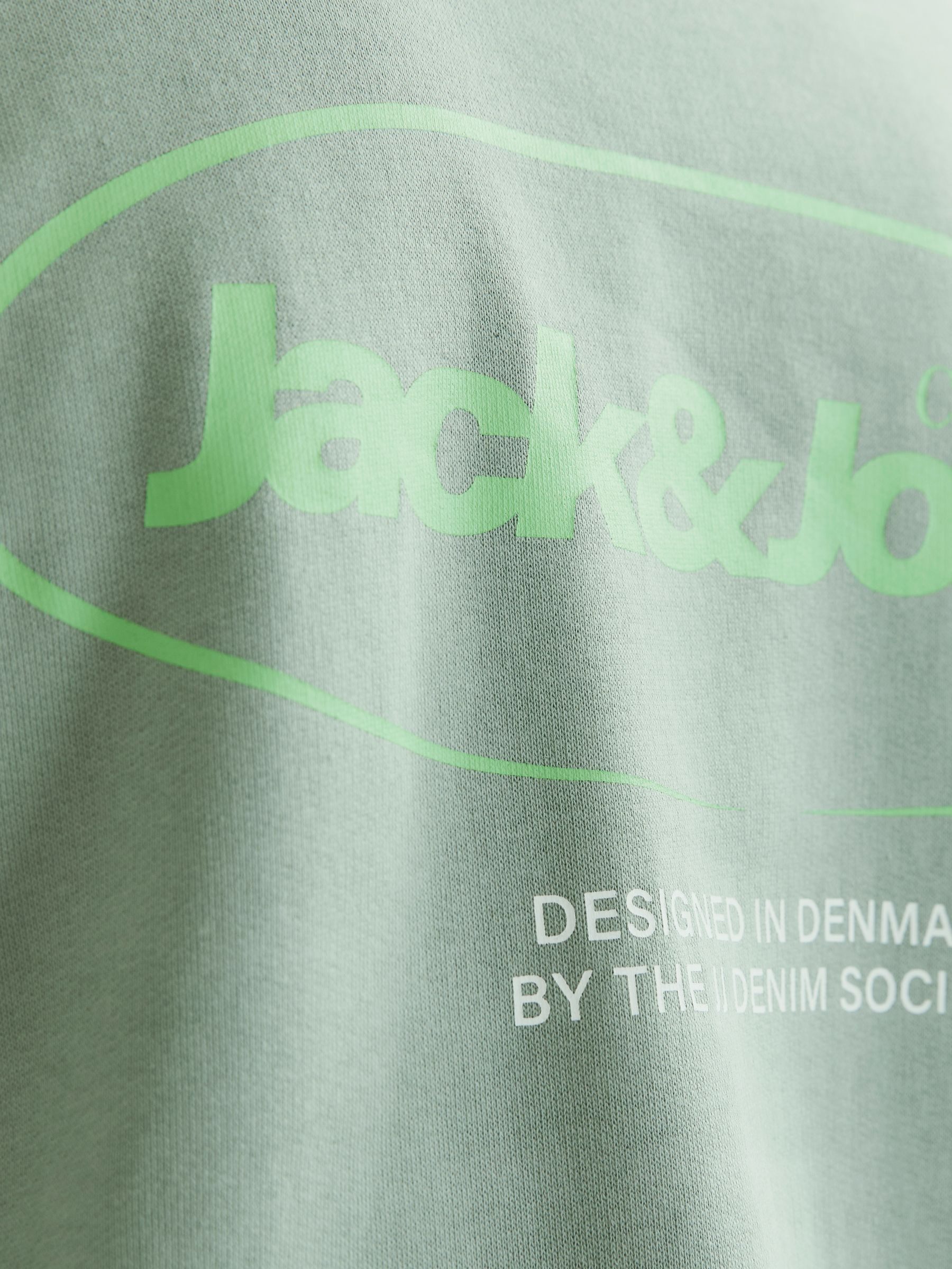 Jack & Jones Sweatshirt Pullover mit Rundhals, Logo Front & Rücken JJEBRADLEY GRAPHIC SWEAT CREW NOOS