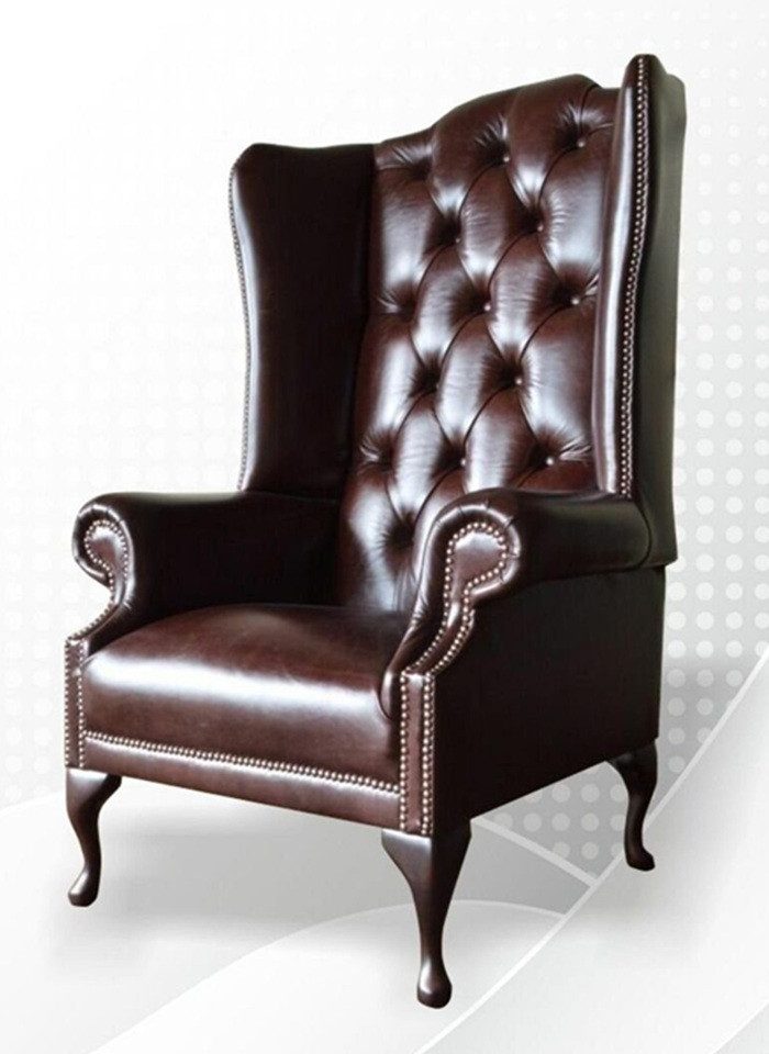 JVmoebel Chesterfield-Sessel Eleganter Ohrensessel aus hochwertigem Stoff in zeitlosem Design (1-St., Chesterfield Sessel), Made in Europa