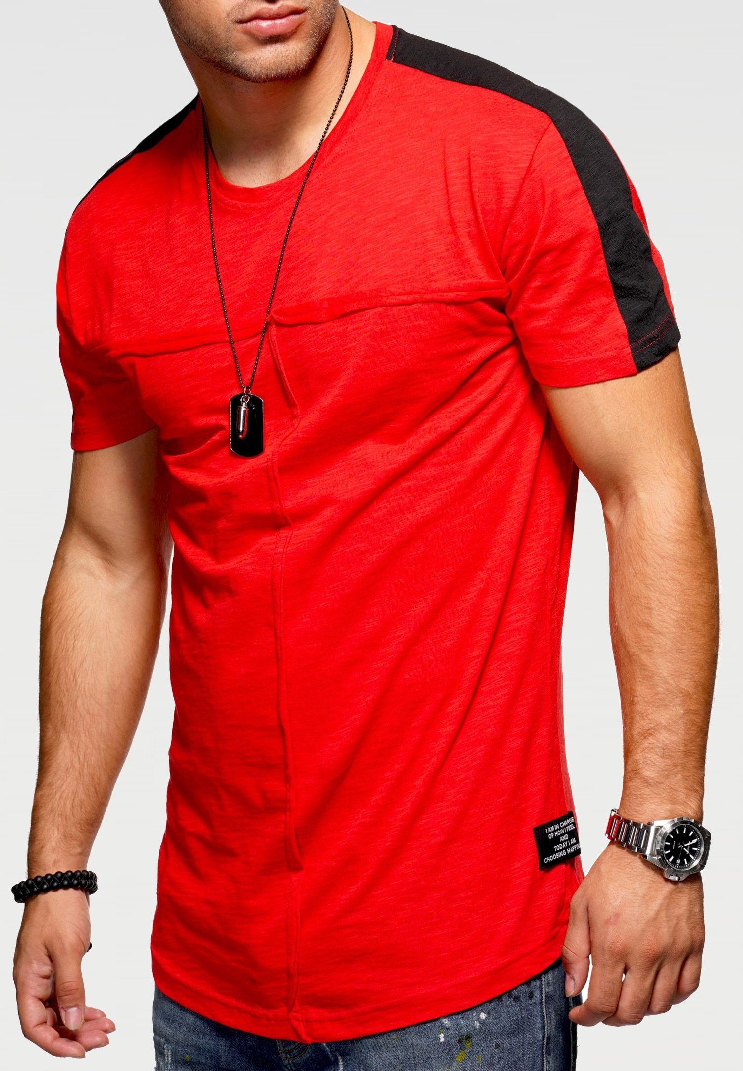 2Y Premium T-Shirt MSPERTH im Oversize-Stil Rot