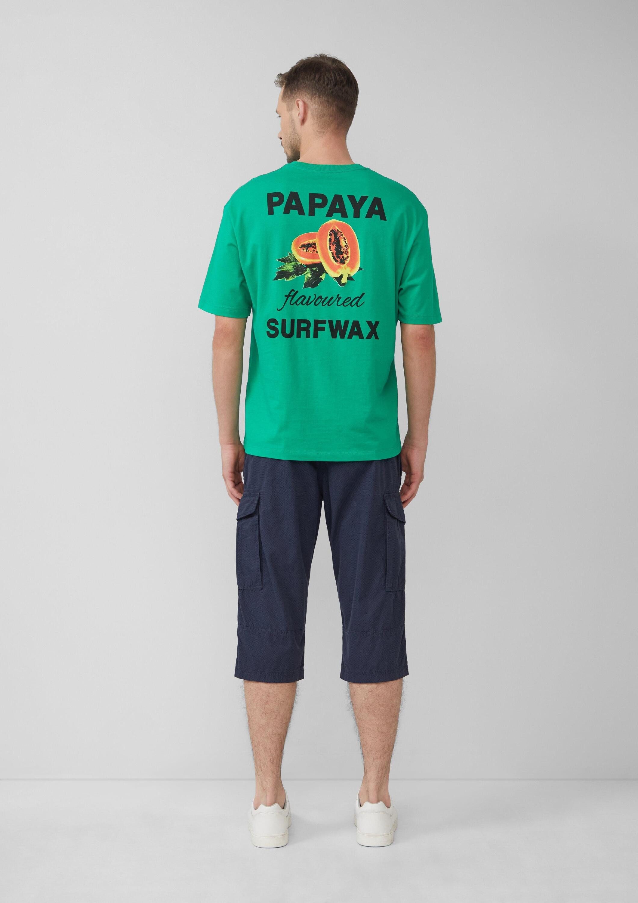 s.Oliver Shorts Bermuda FILE File: Gemusterte Cargo-Bermuda aus Baumwollmix im Relaxed Fit