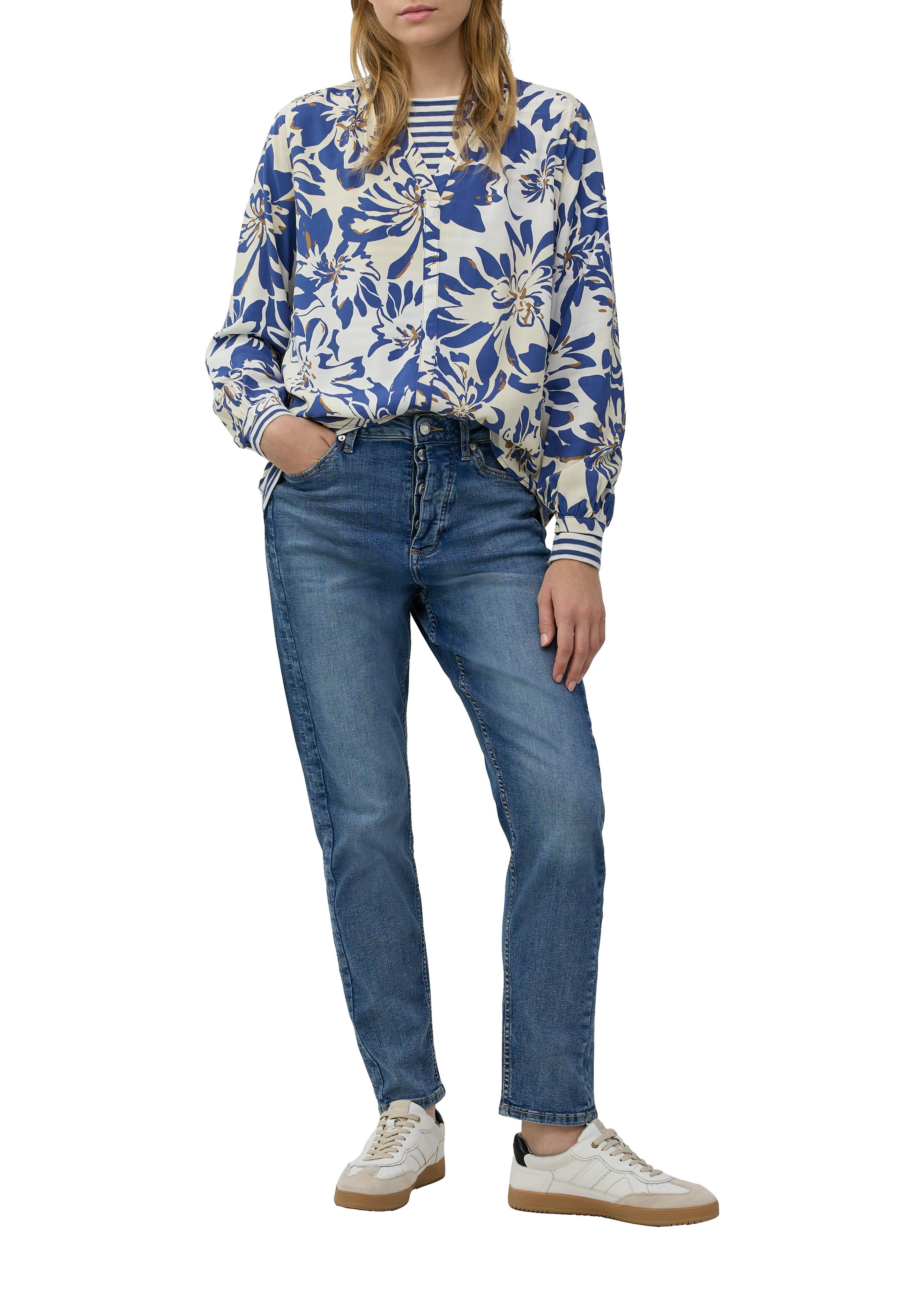 s.Oliver Klassische Bluse mit All-Over Print günstig online kaufen