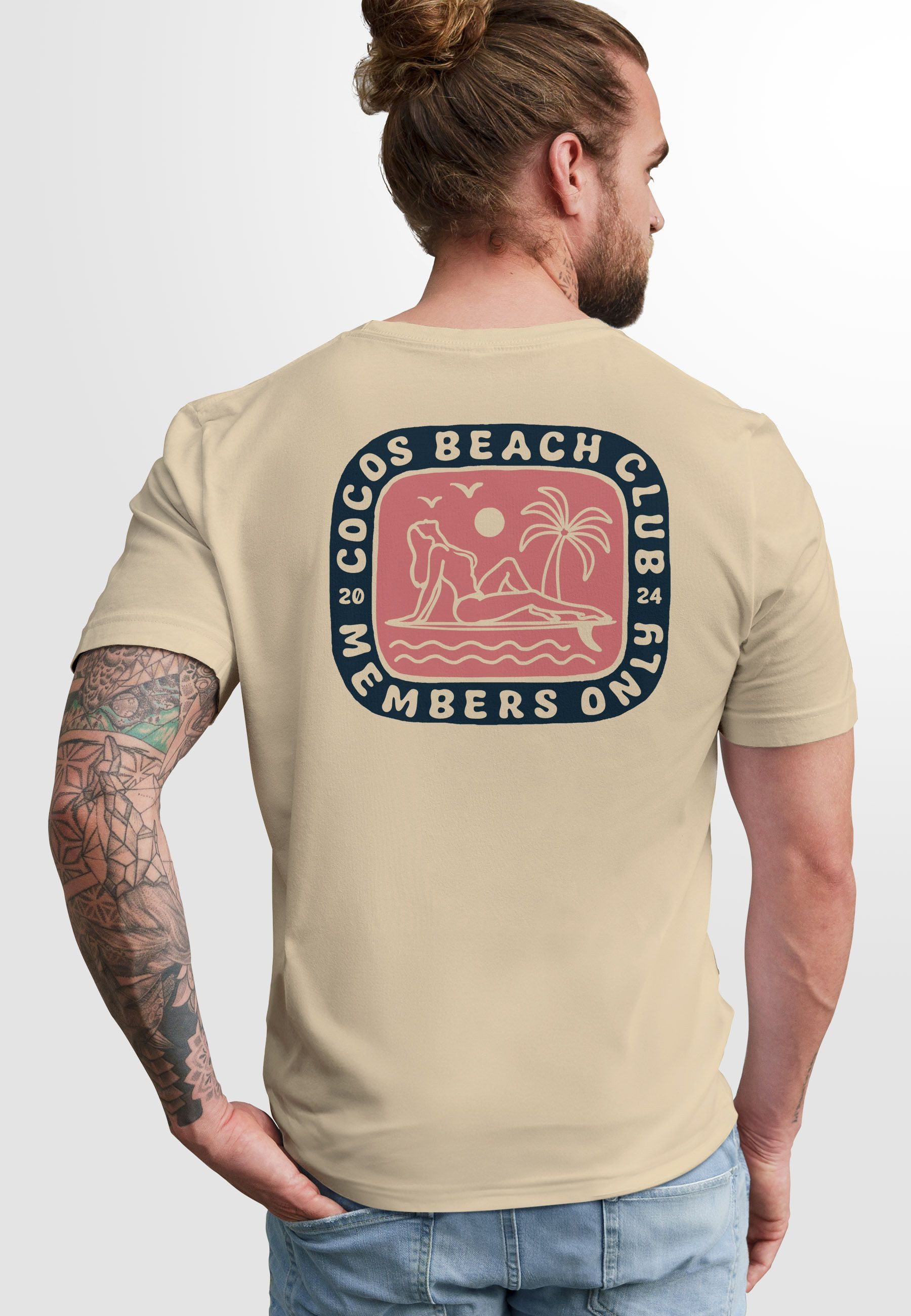 Neverless Print-Shirt Herren T-Shirt Backprint Sommer Sonne Palmen Meer Pri günstig online kaufen