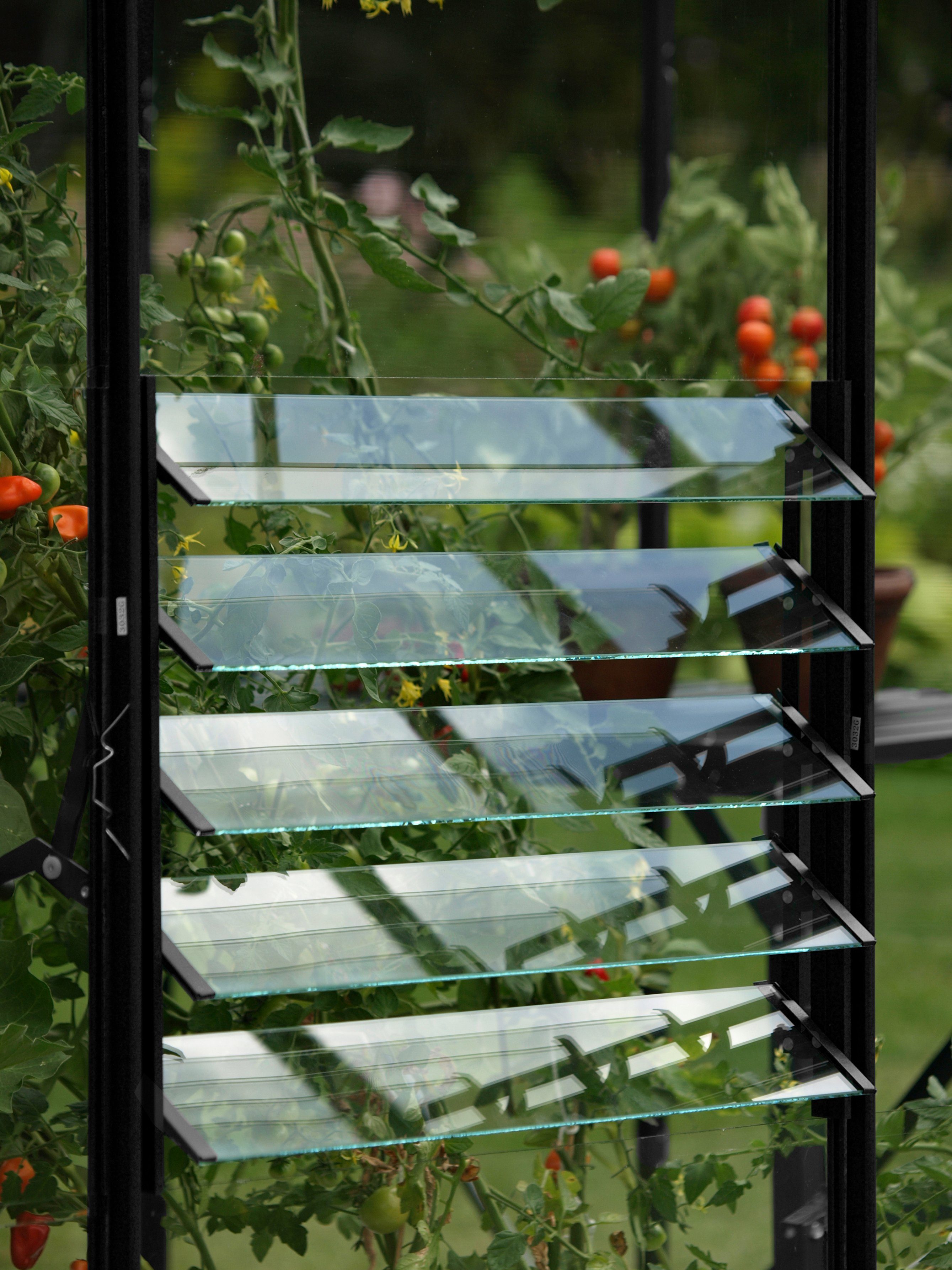 Vitavia Fenster Lamellenfenster, schwarz, BxH: 61x45 cm, für Gewächshäuser Venus, Merkur, Mars, Uranus