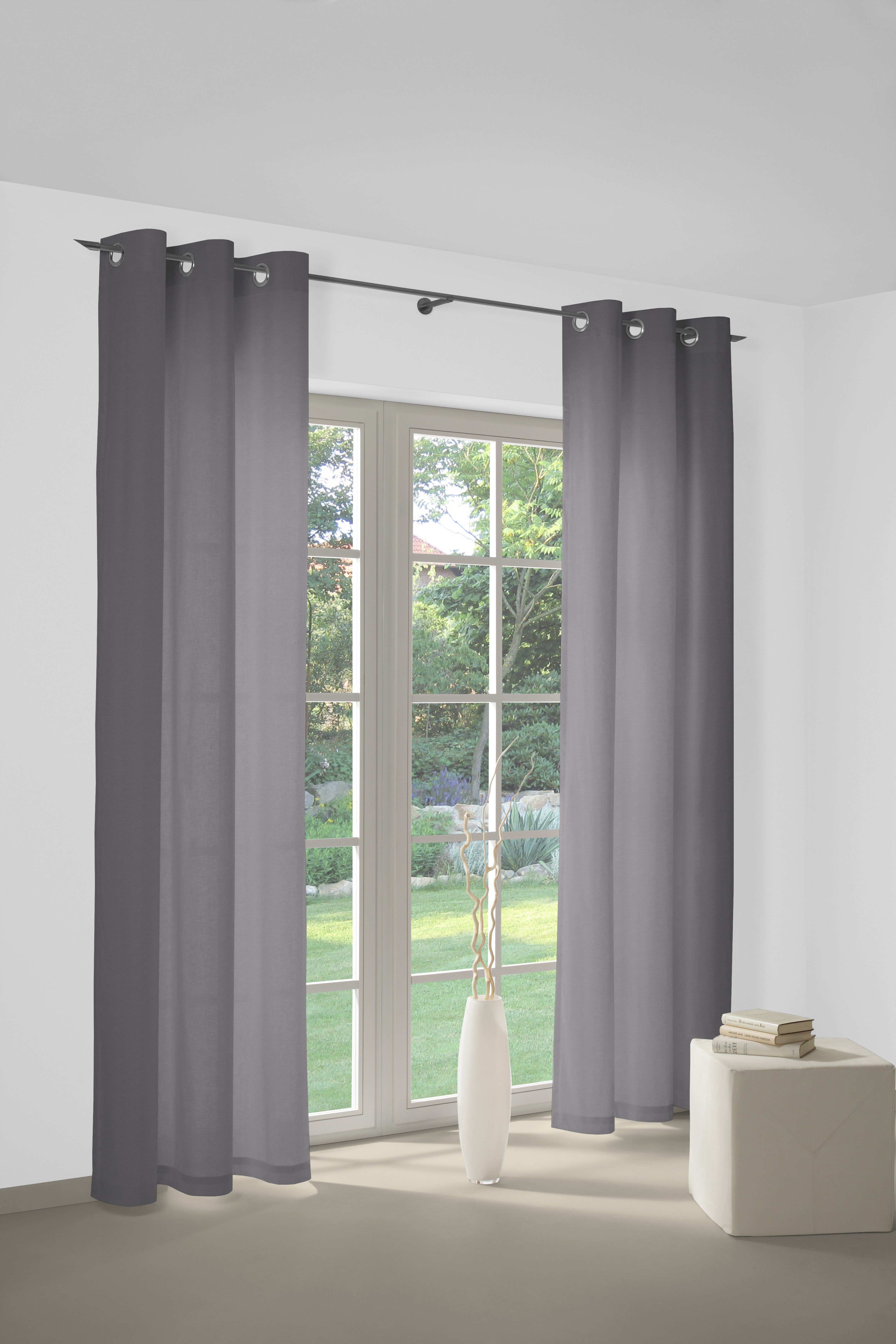 Wirth Vorhang WirthNatur (1 St), Ösen, blickdicht, 2-lagig