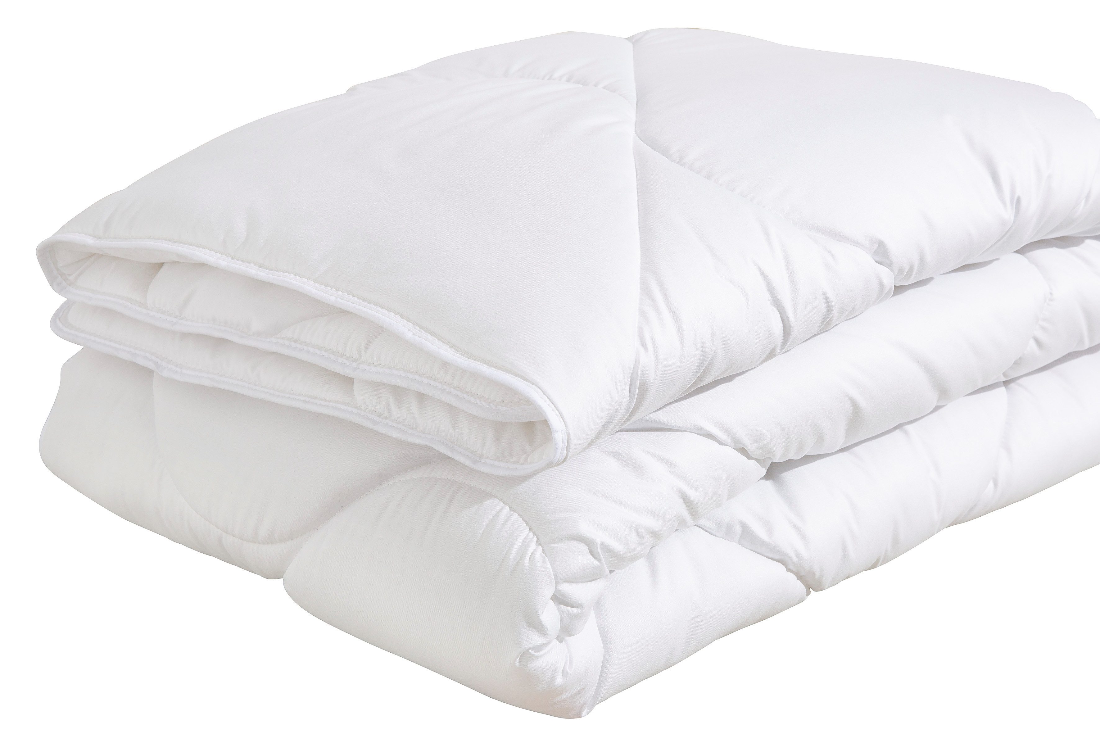 fan Microfaserbettdecke + Kopfkissen Bettwaren-Set in 135x200 cm, für Sommer oder 4-Jahreszeiten, Füllung: Faserbällchen (Kopfkissen), Bezug: Microfaser