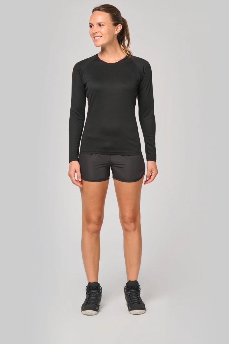 Proact Trainingsshirt Damen Basic Sport Funktionsshirt Langarm