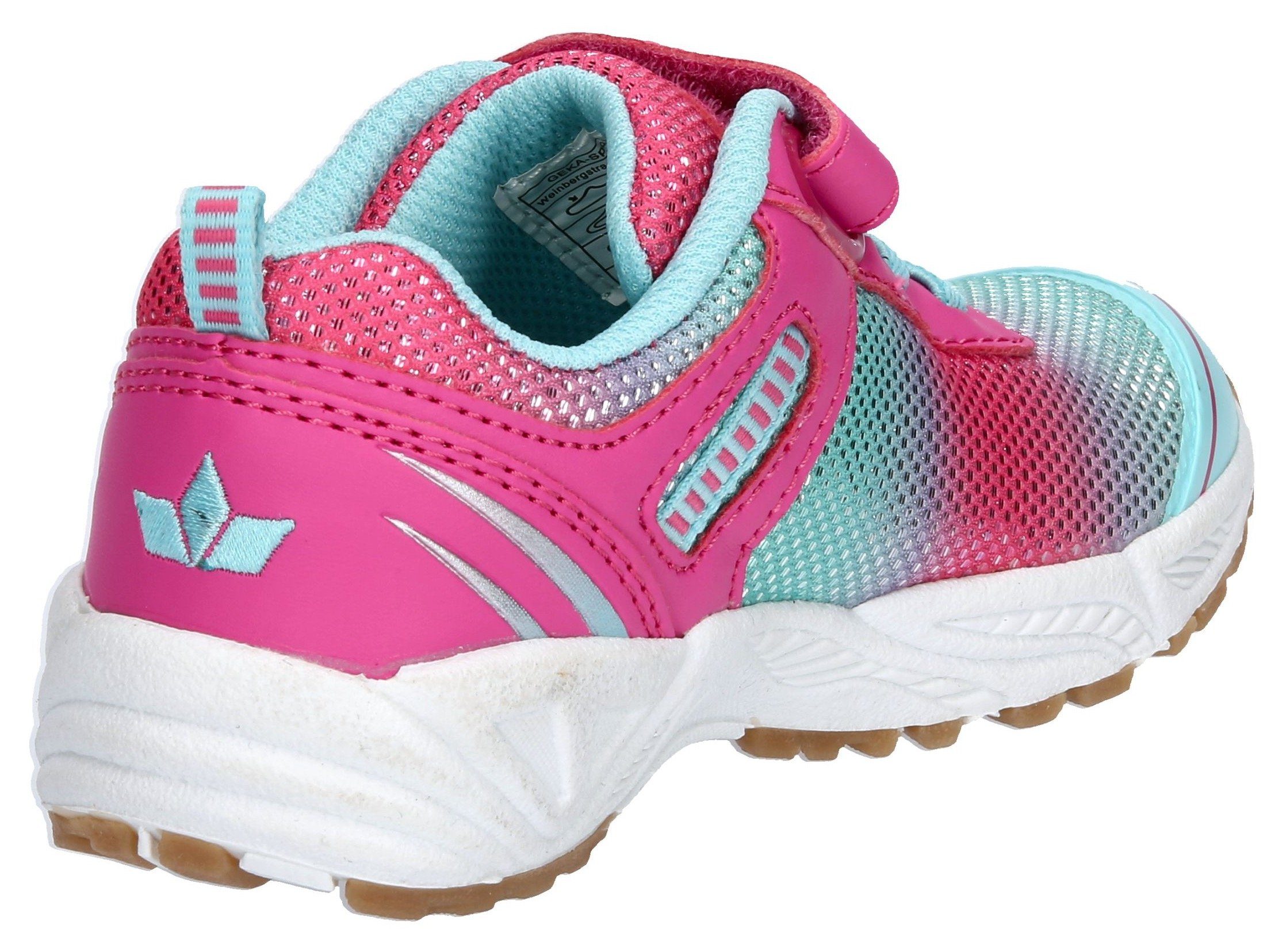 pink-türkis-Glitzer modischem mit Farbverlauf Sneaker VS Barney Lico